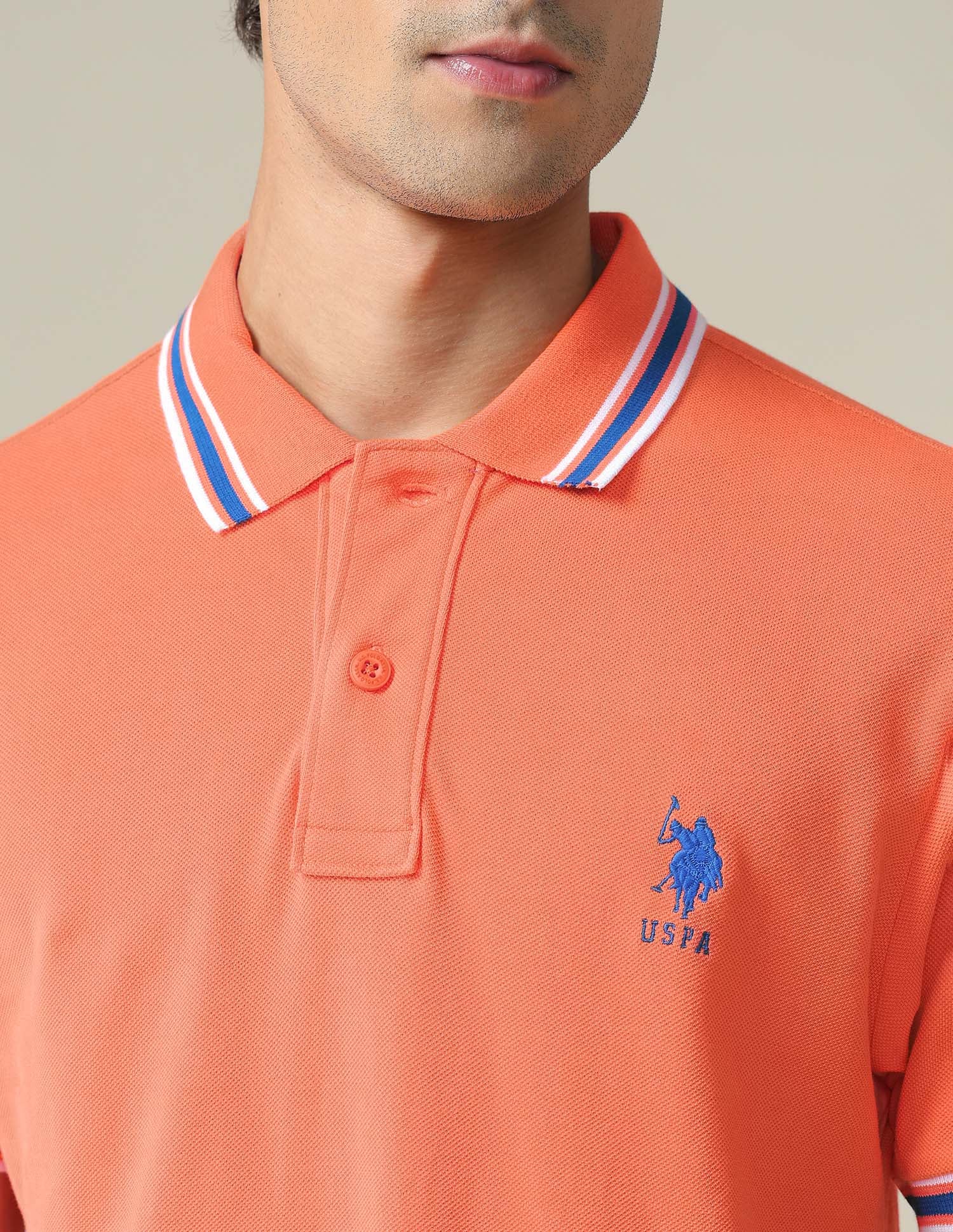 Tipped Collar Slim Fit Polo Shirt - Image 7