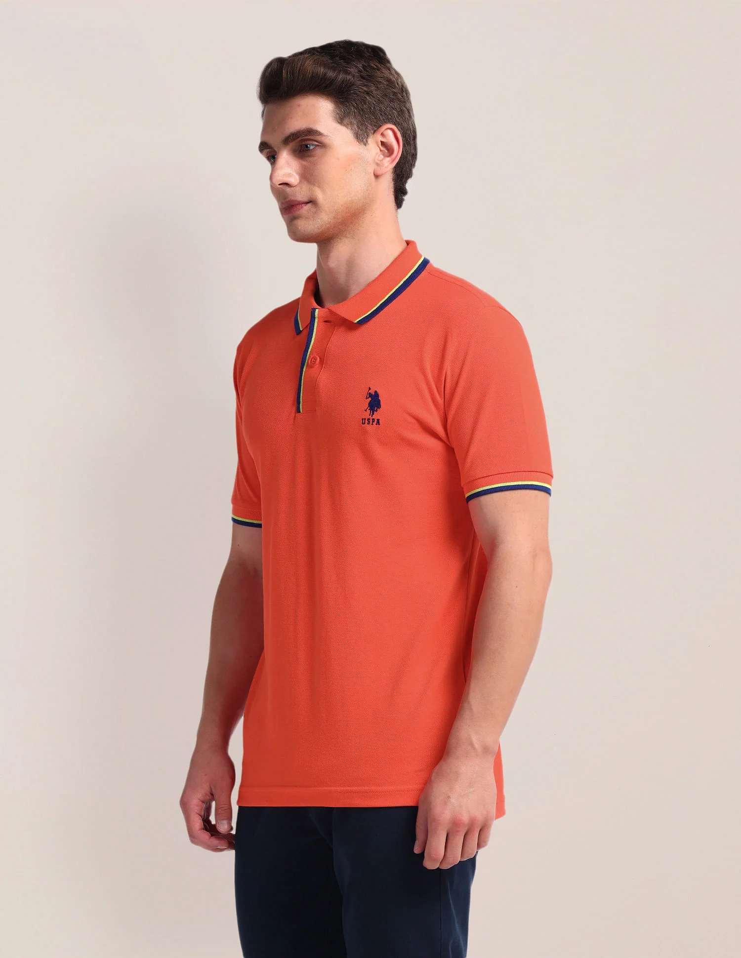 Tipped Collar Slim Polo Shirt - Image 4