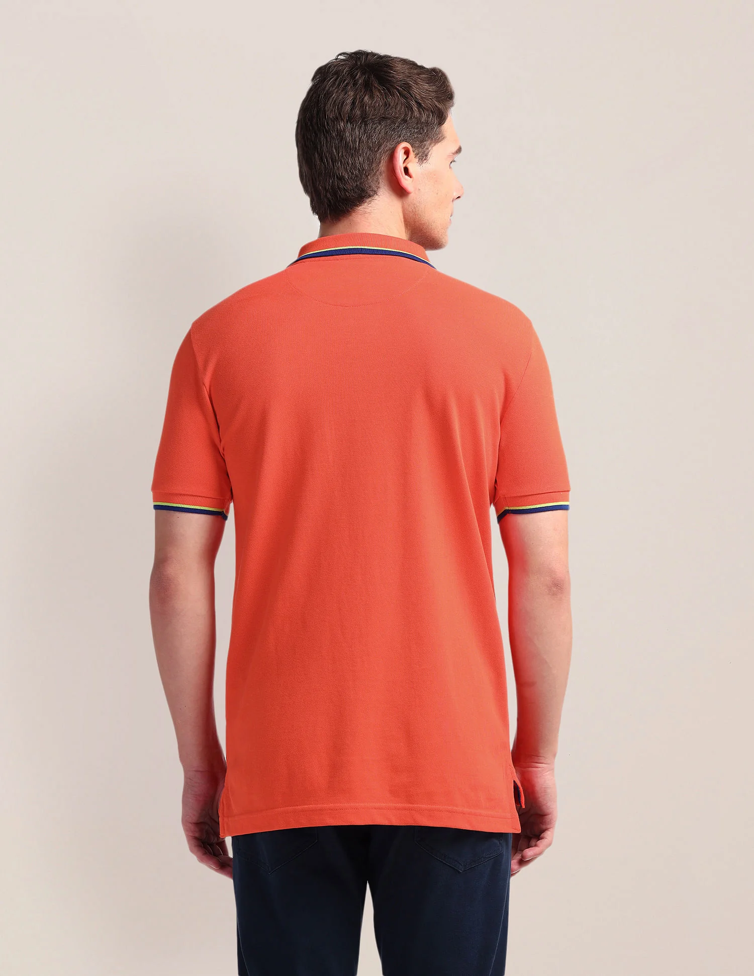Tipped Collar Slim Polo Shirt - Image 5
