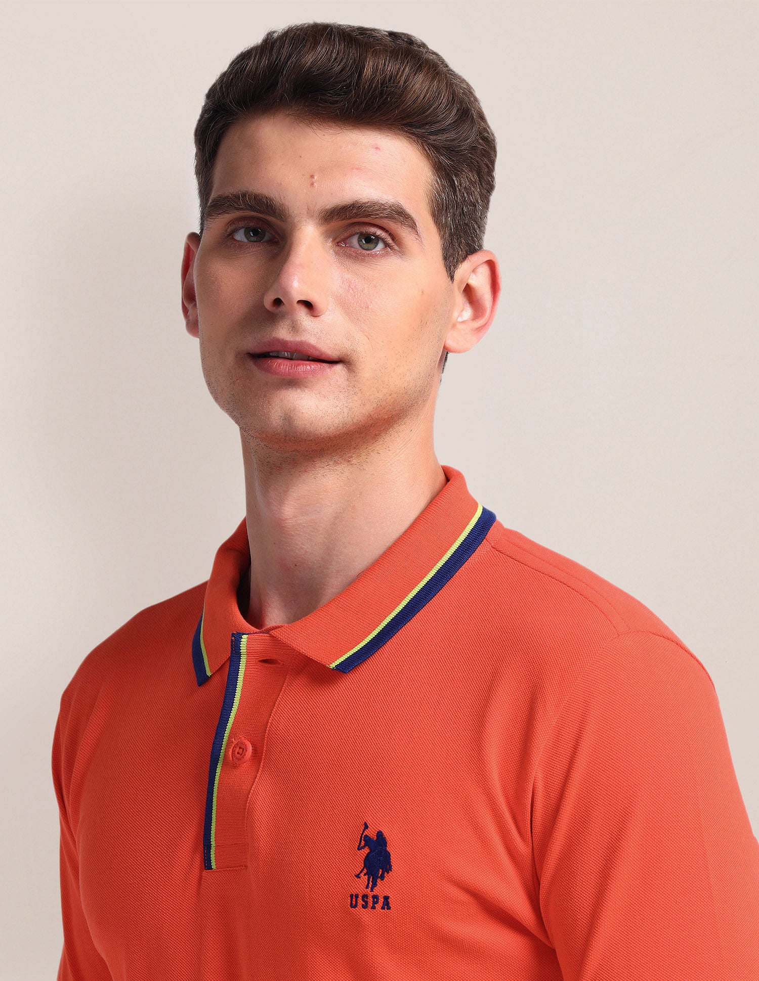 Tipped Collar Slim Polo Shirt - Image 7