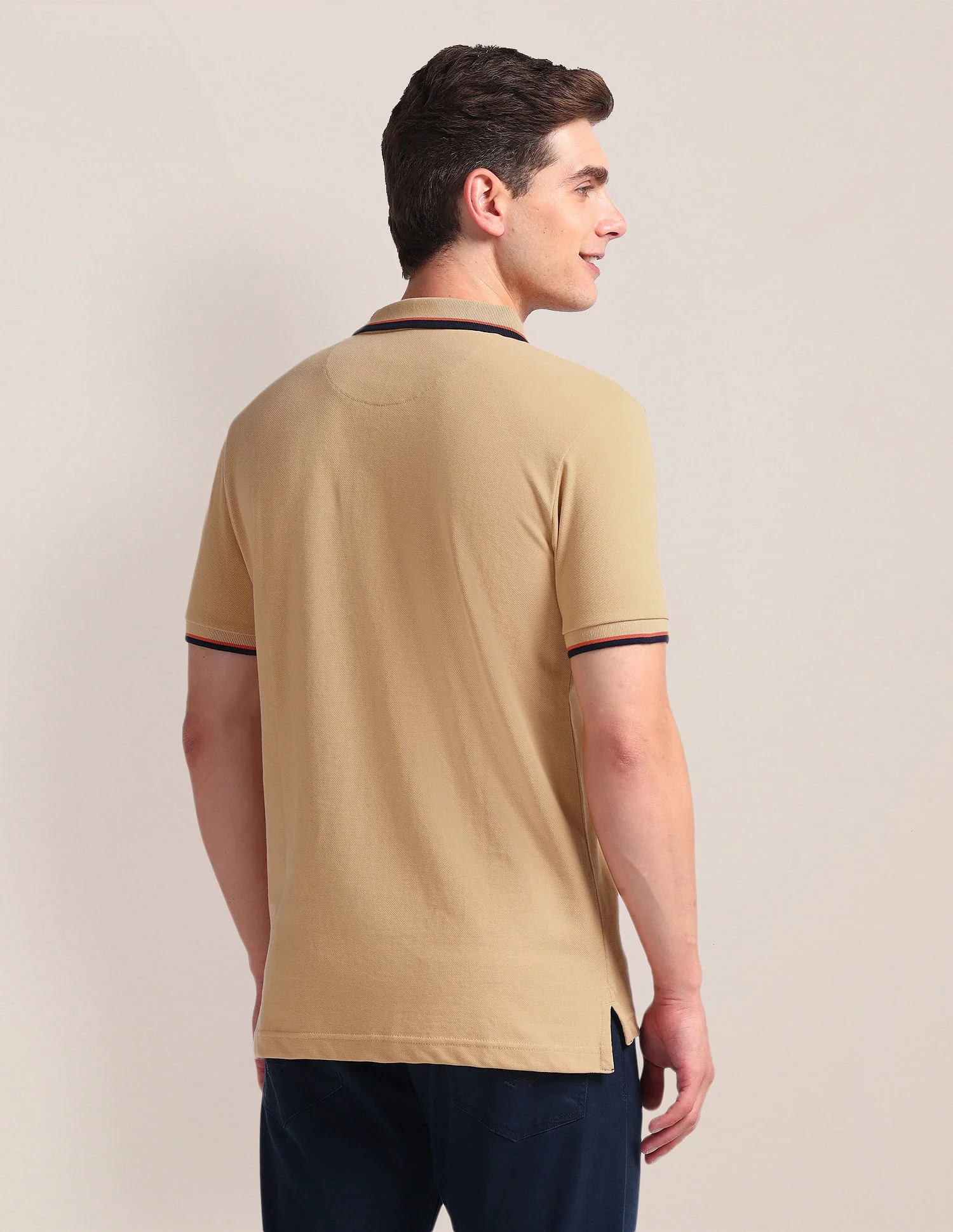 Tipped Collar Slim Polo Shirt - Image 5
