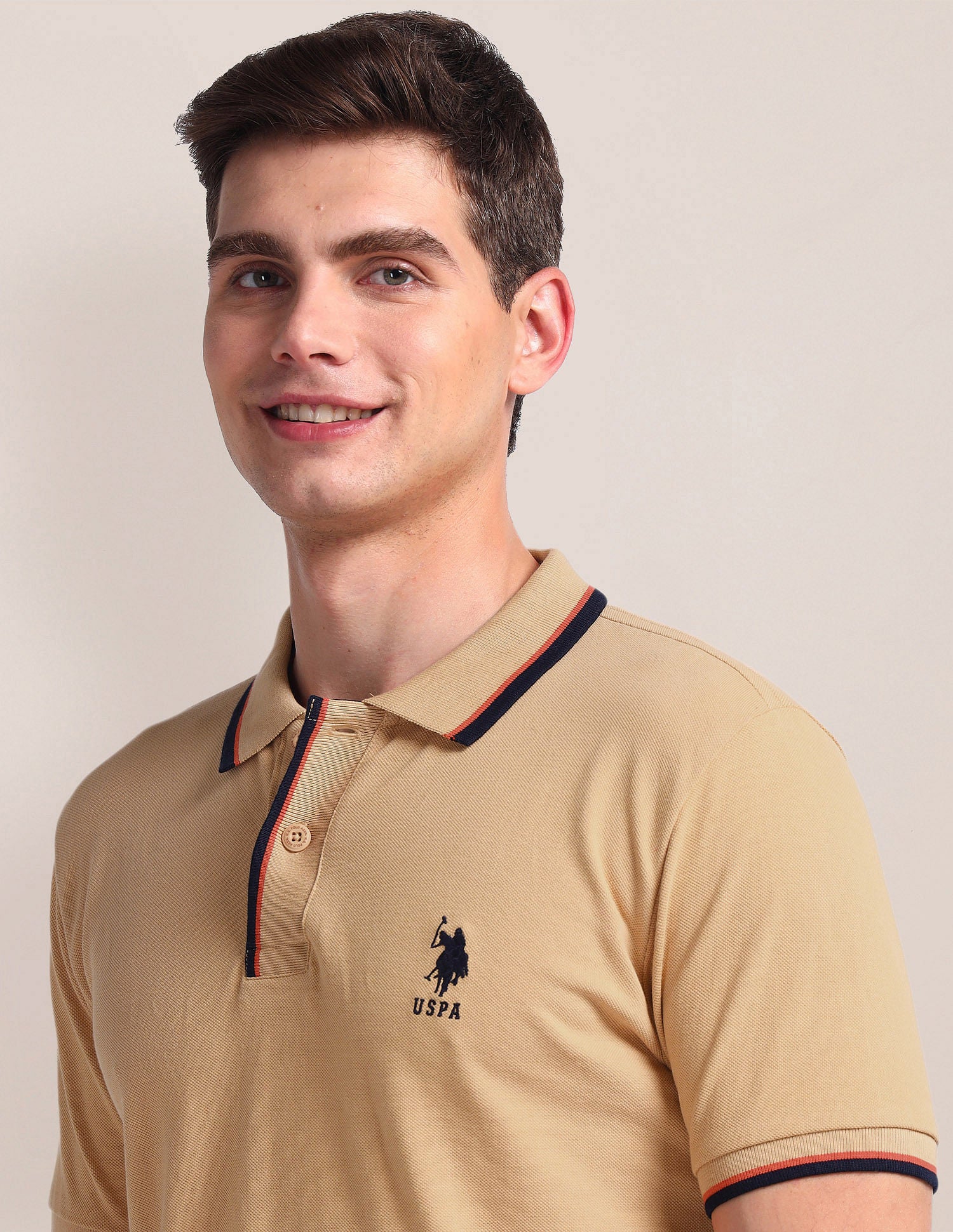 Tipped Collar Slim Polo Shirt - Image 7