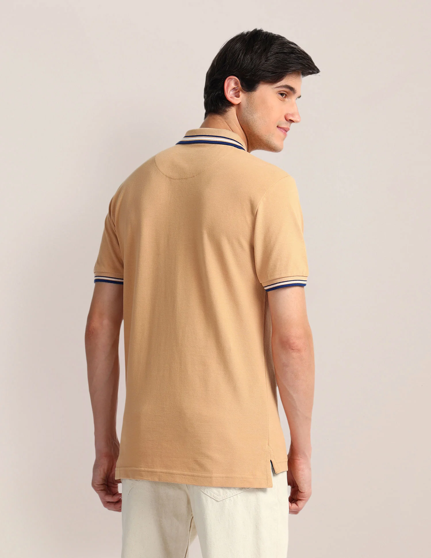Tipped Collar Slim Polo Shirt - Image 5
