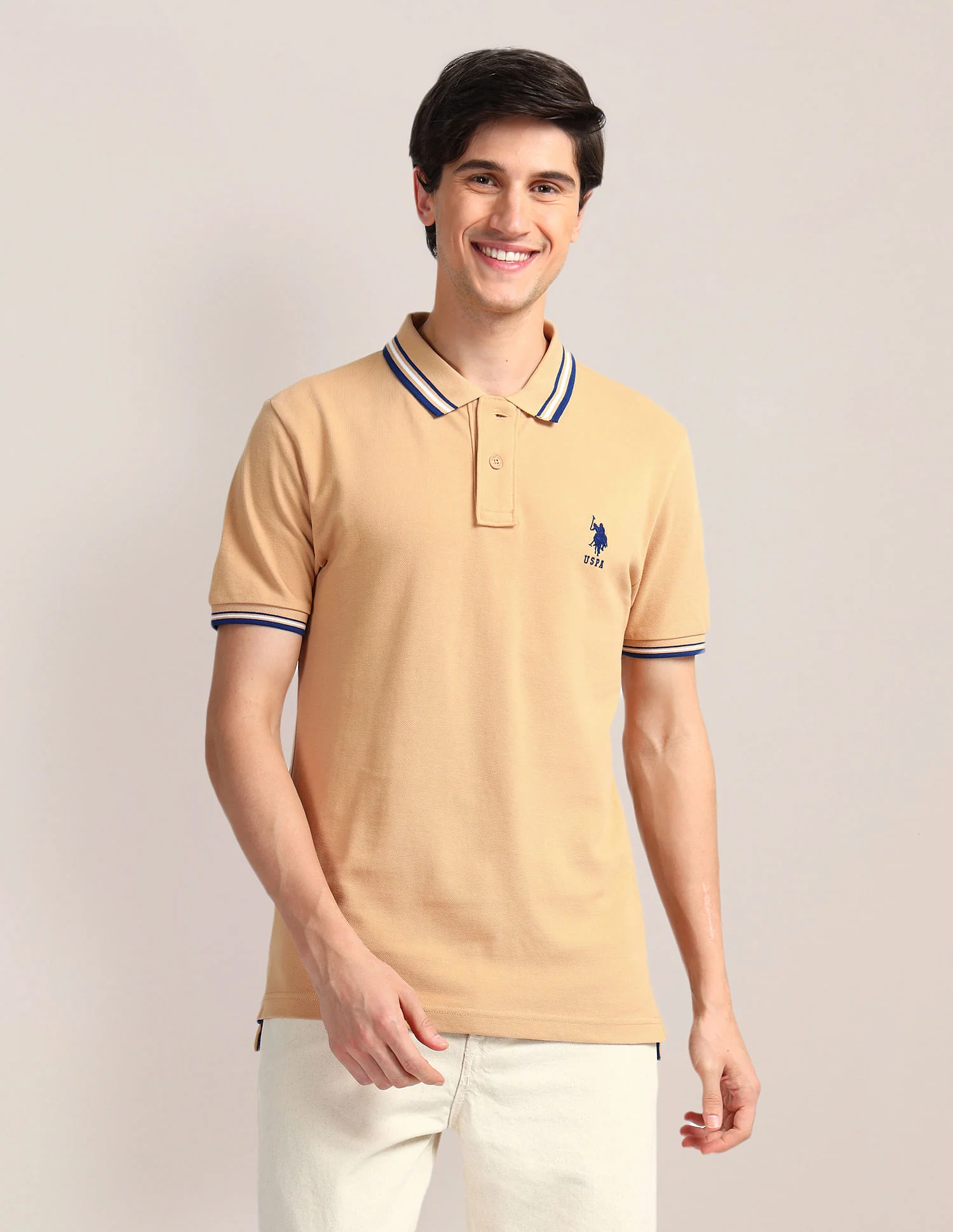 Tipped Collar Slim Polo Shirt - Image 6