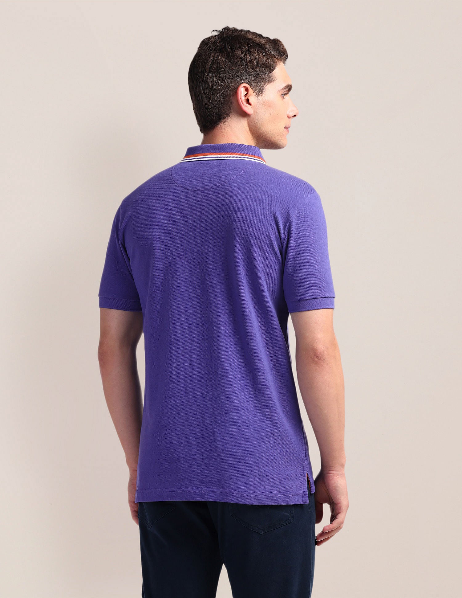 Tipped Collar Slim Polo Shirt - Image 5