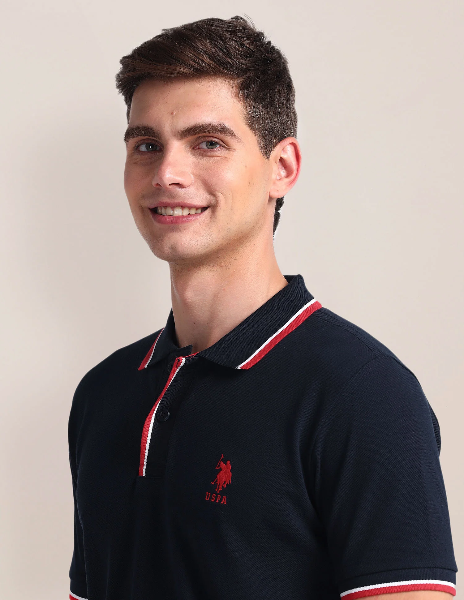 Tipped Collar Slim Polo Shirt - Image 7