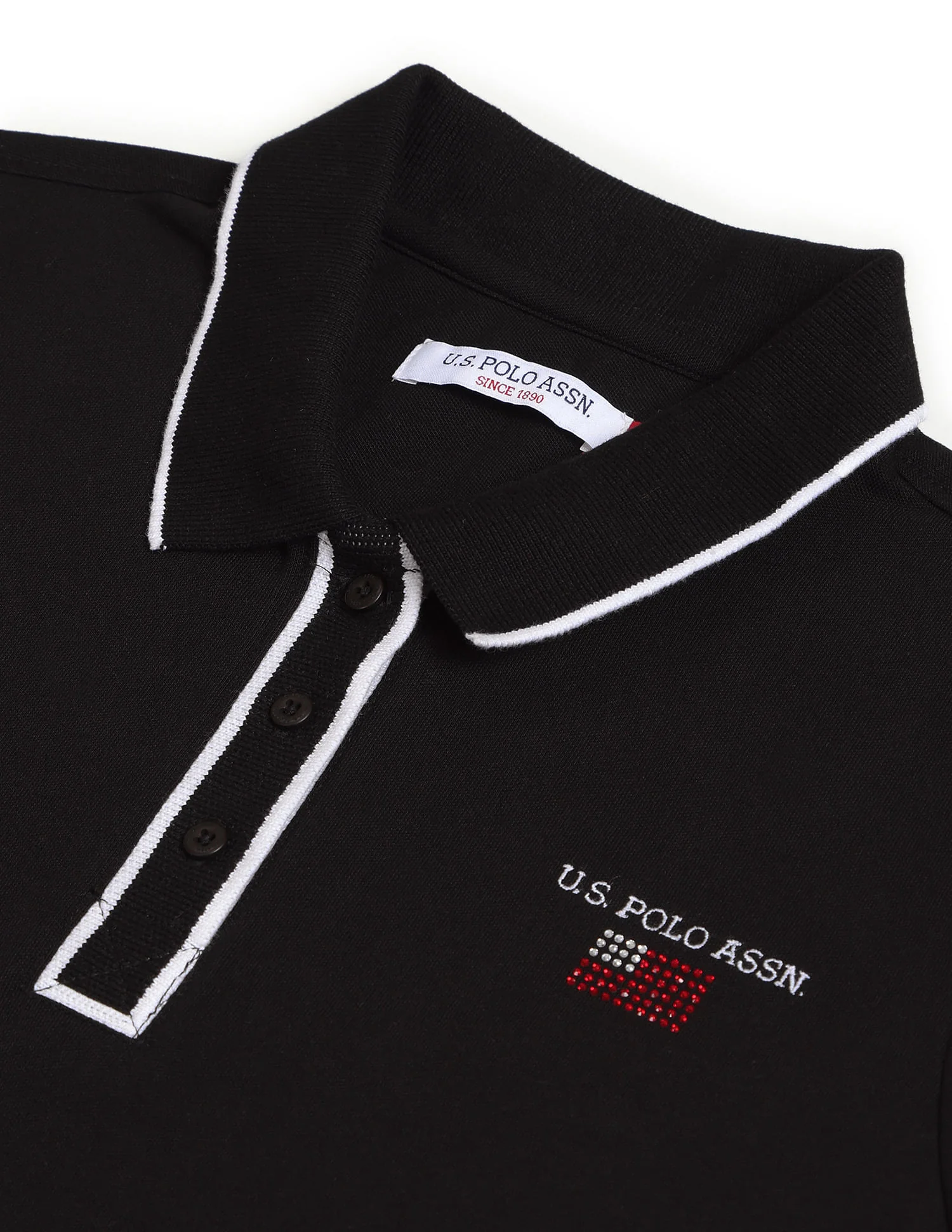 Tipped Collar Solid Polo Shirt - Image 2