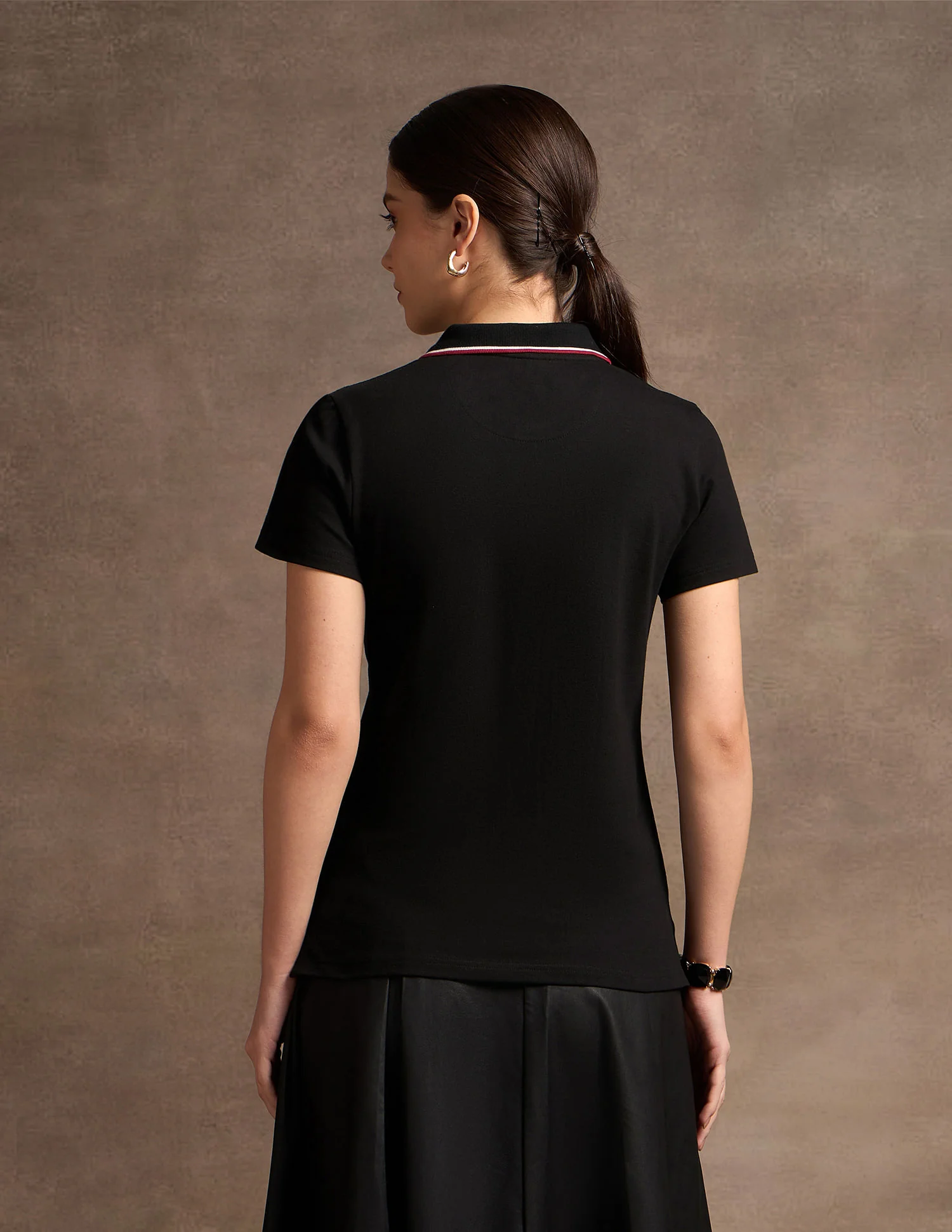 Tipped Collar Solid Polo Shirt - Image 5