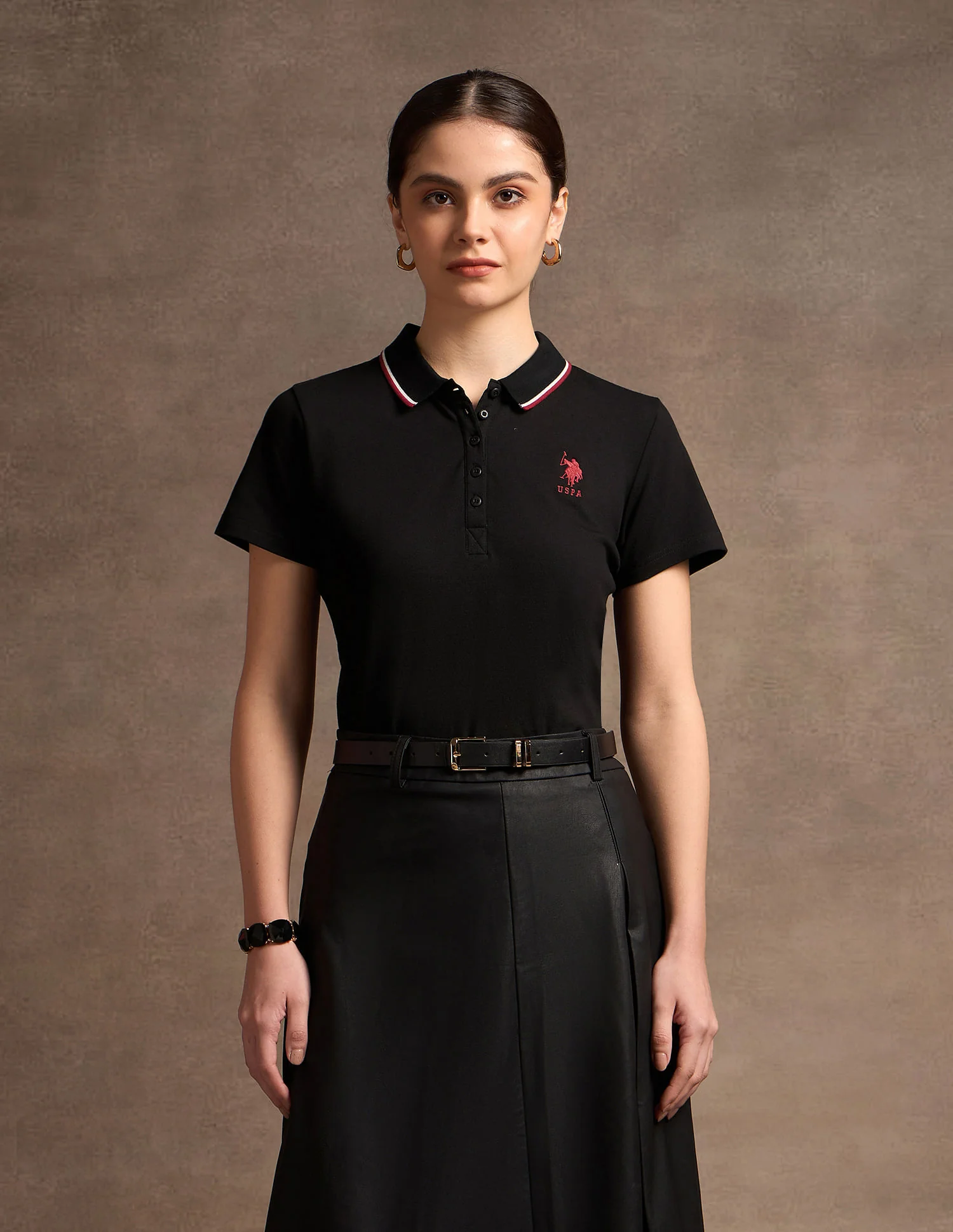 Tipped Collar Solid Polo Shirt - Image 6