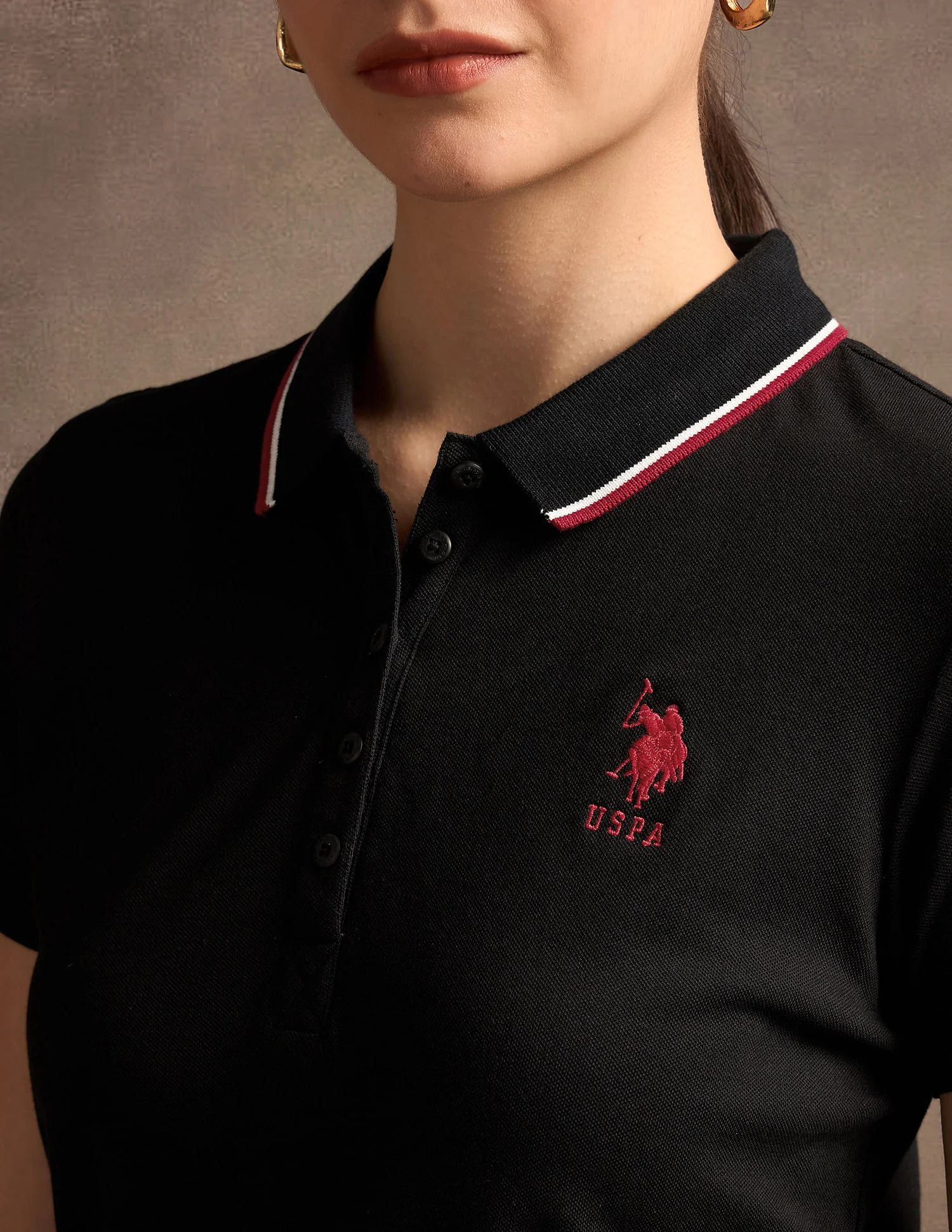 Tipped Collar Solid Polo Shirt - Image 7