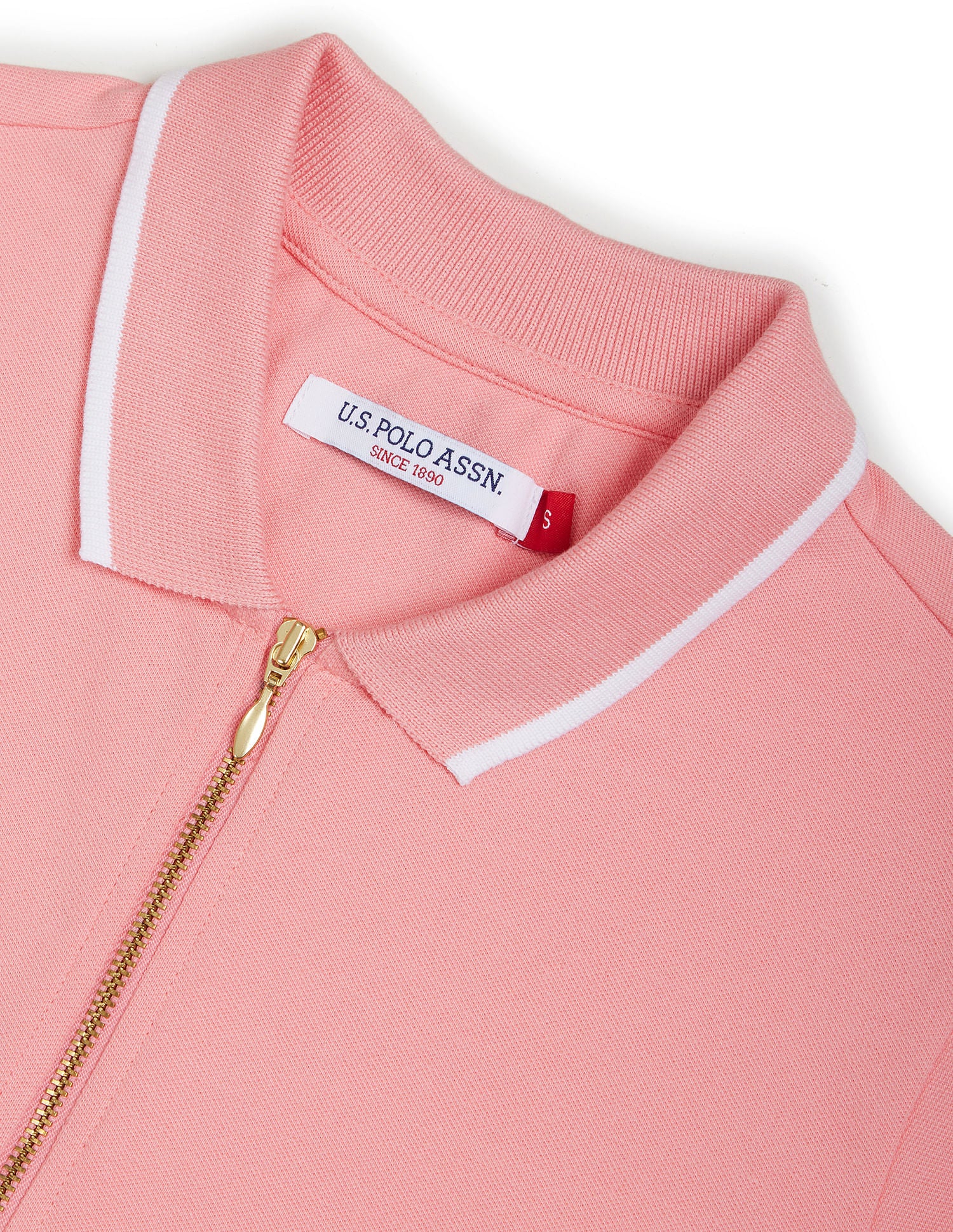 Tipped Collar Zipper Polo Shirt - Image 2