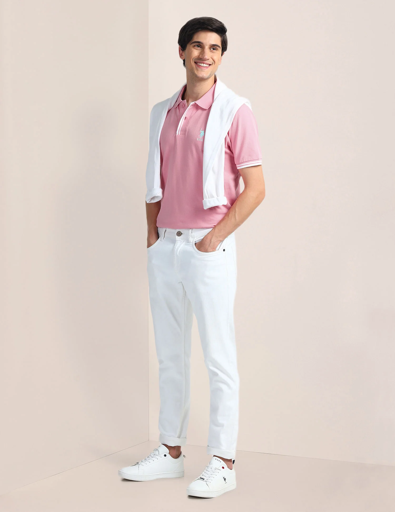 Tipped Placket Slim Polo Shirt - Image 3