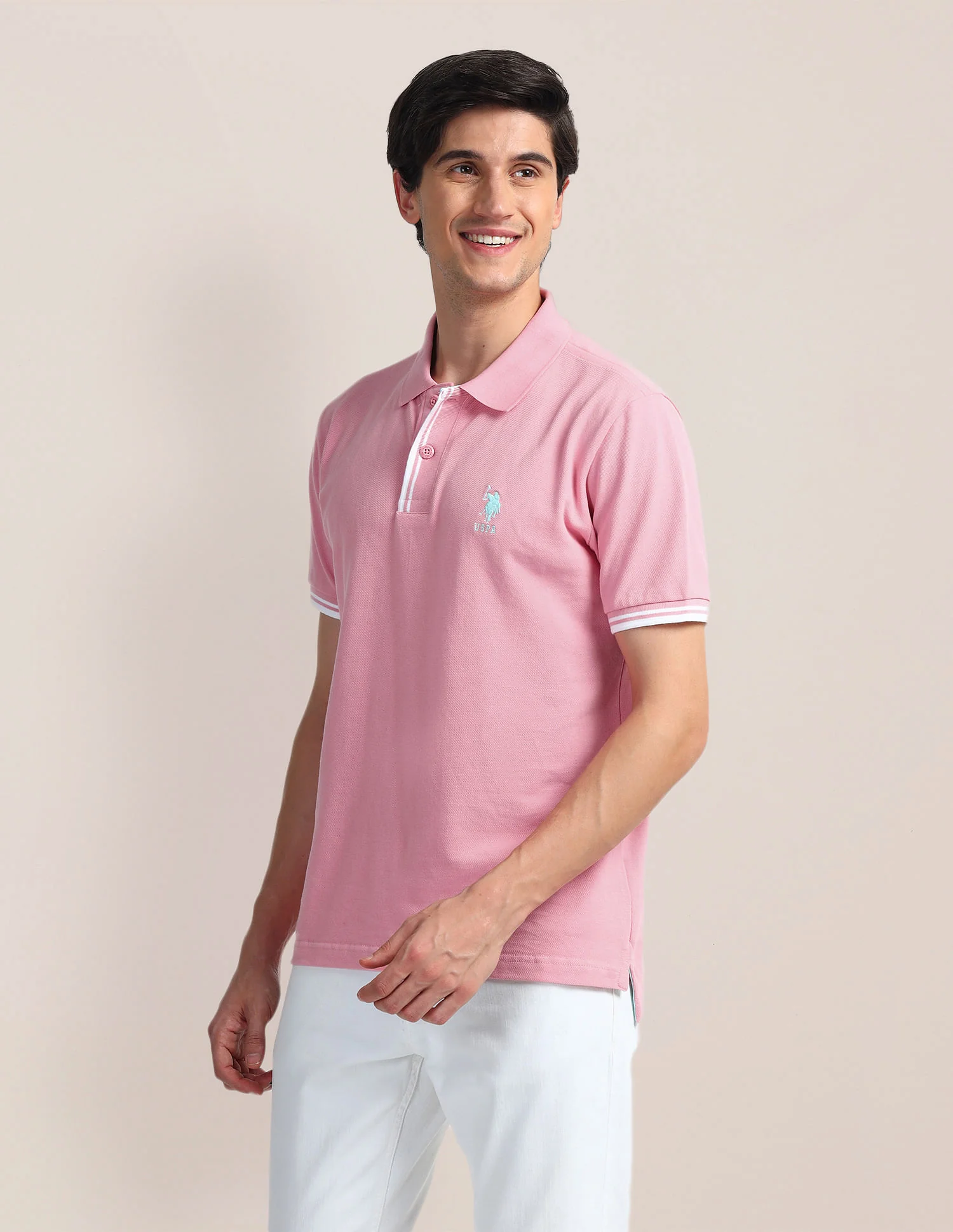Tipped Placket Slim Polo Shirt - Image 4