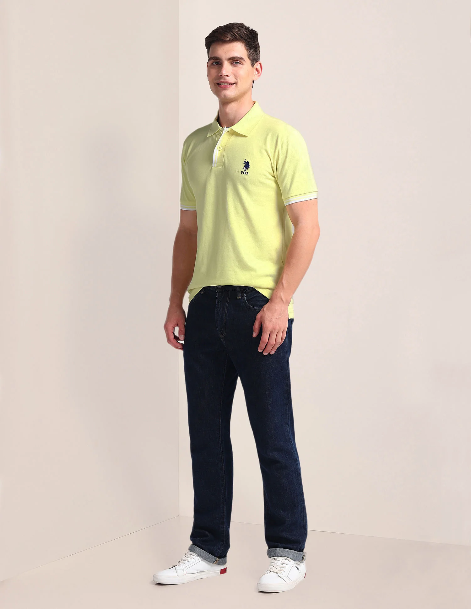 Tipped Placket Slim Polo Shirt - Image 3