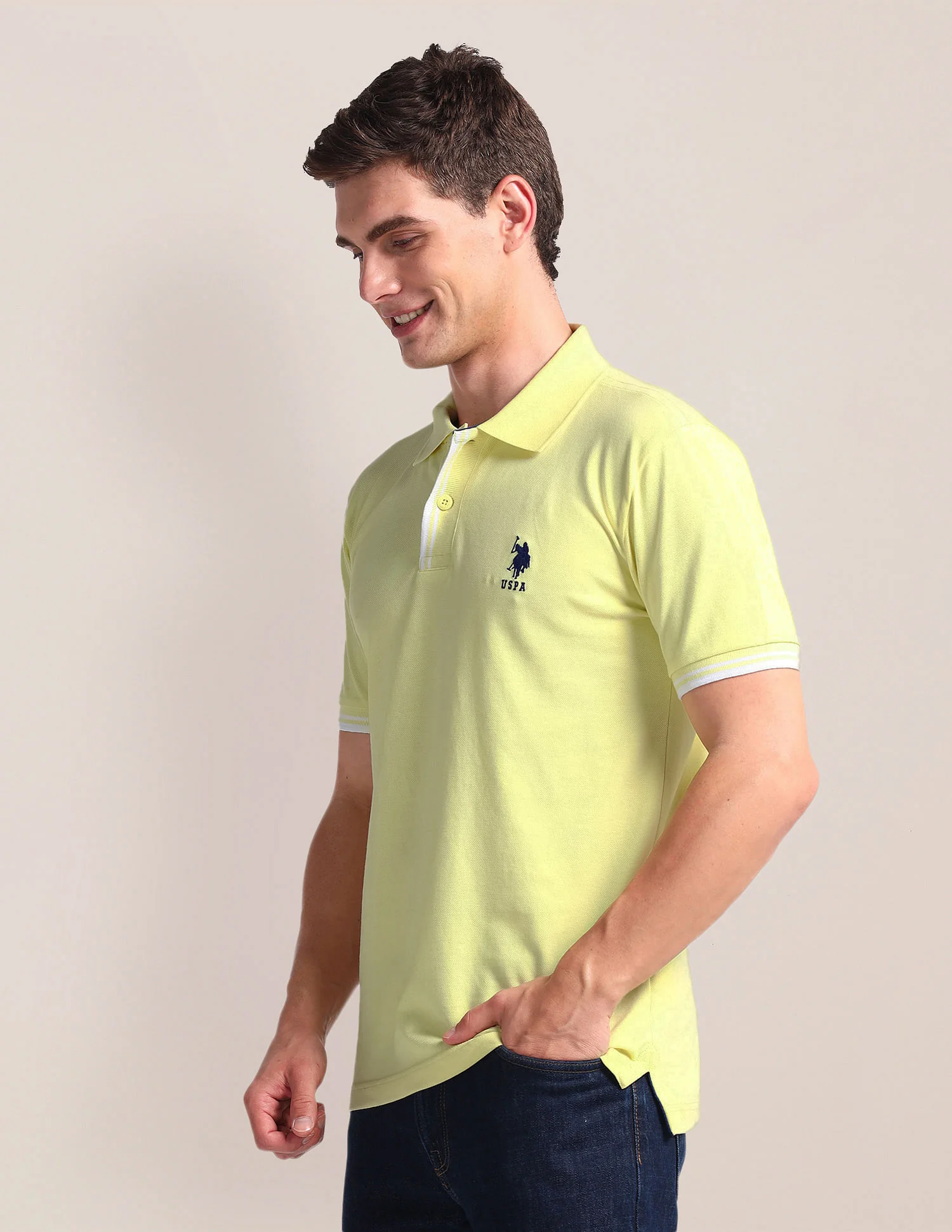 Tipped Placket Slim Polo Shirt - Image 4