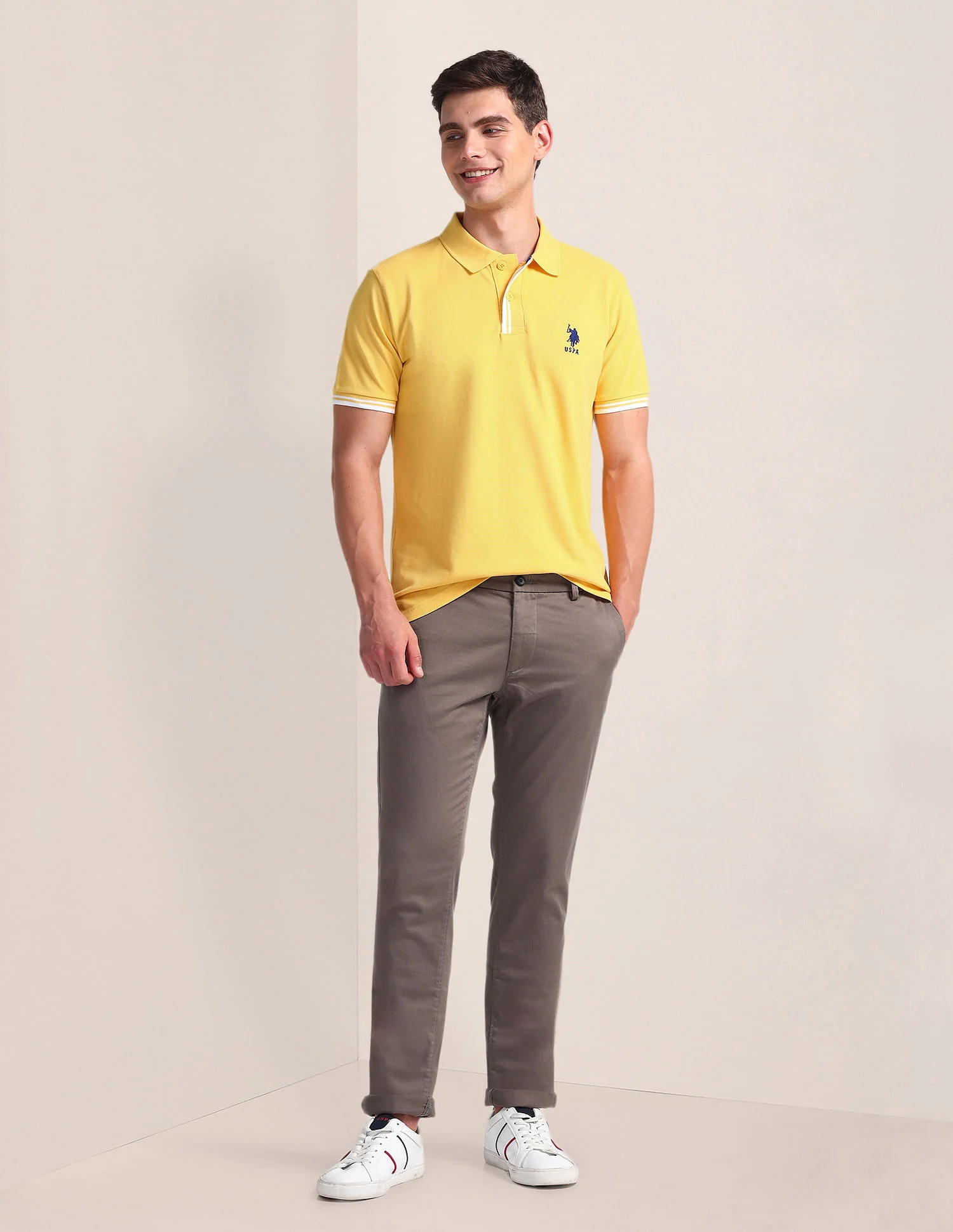 Tipped Placket Slim Polo Shirt - Image 3