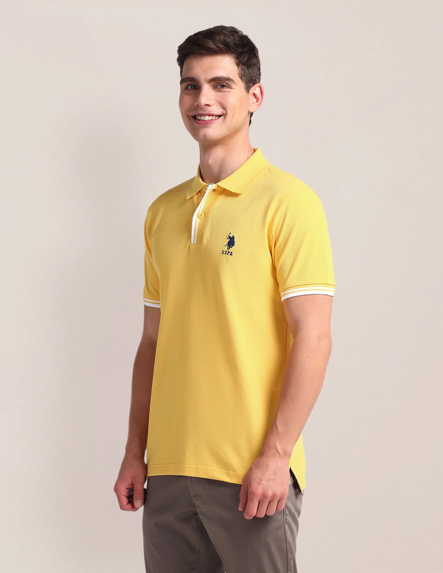 Tipped Placket Slim Polo Shirt - Image 4