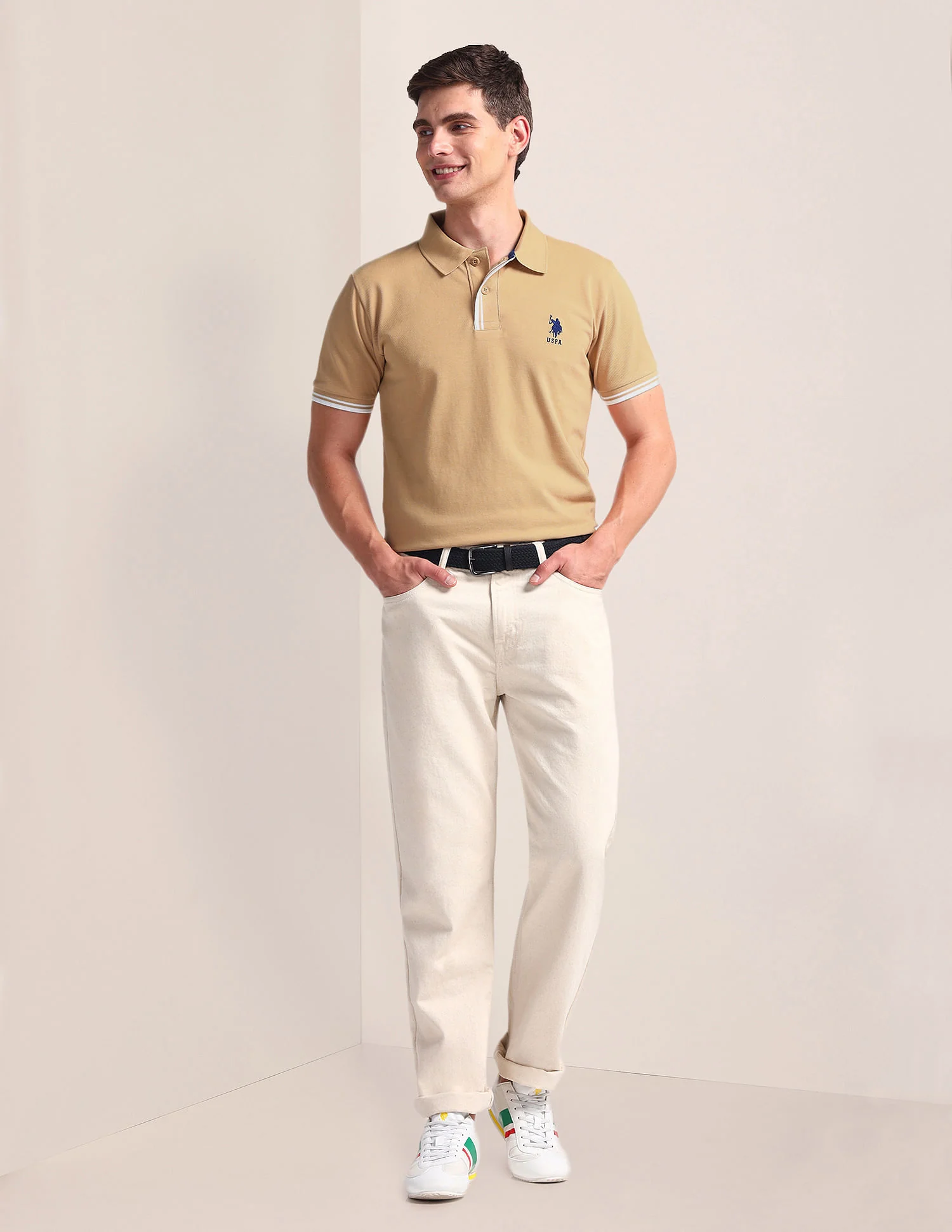 Tipped Placket Slim Polo Shirt - Image 3
