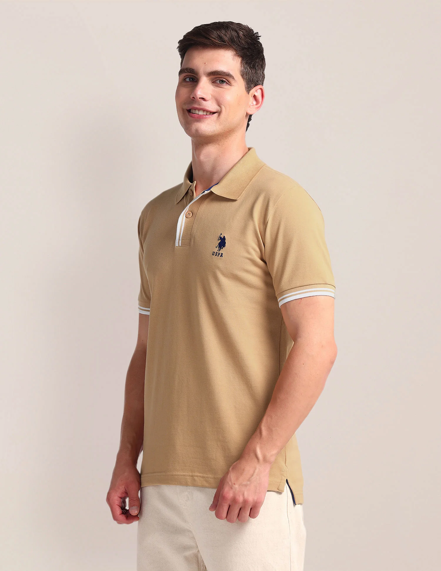 Tipped Placket Slim Polo Shirt - Image 4