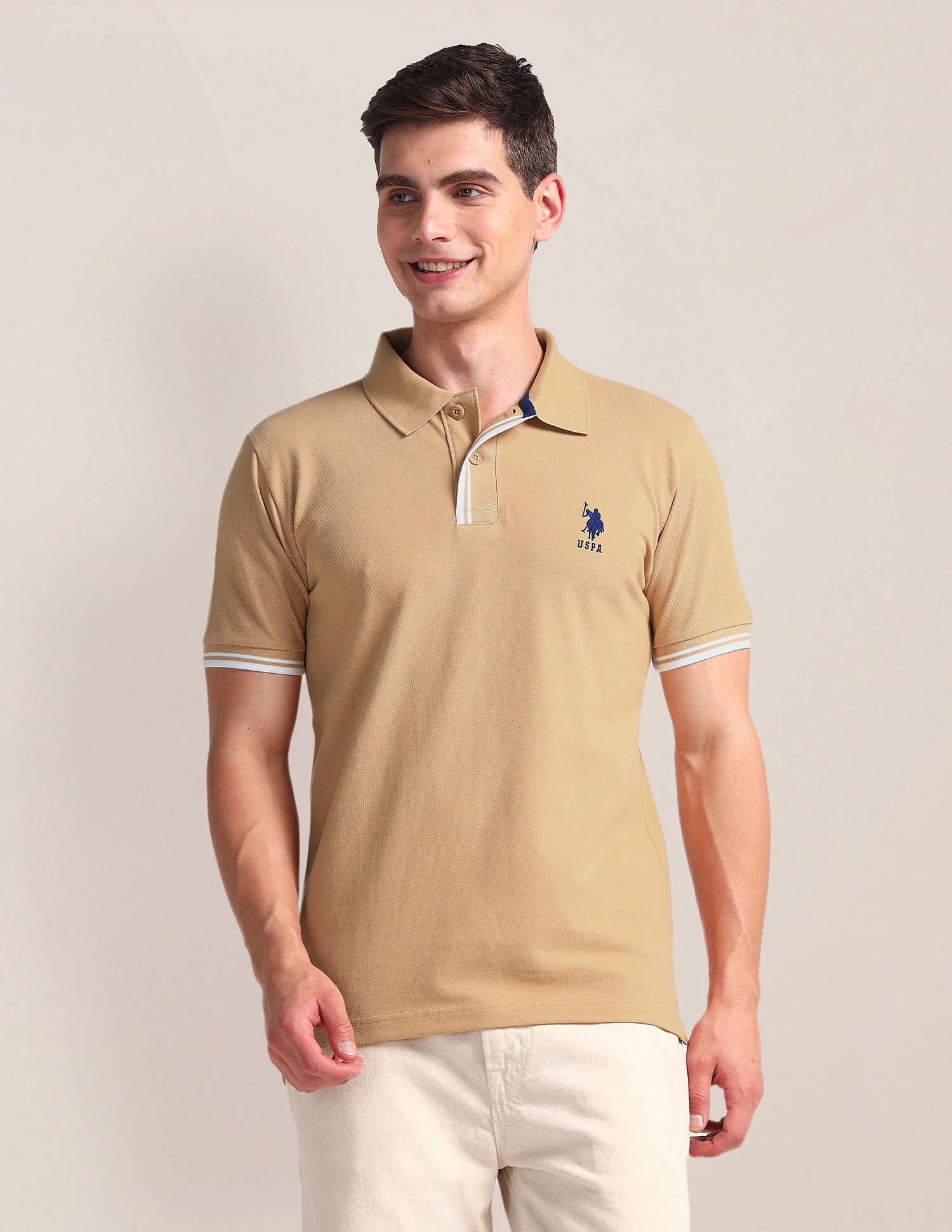 Tipped Placket Slim Polo Shirt - Image 6