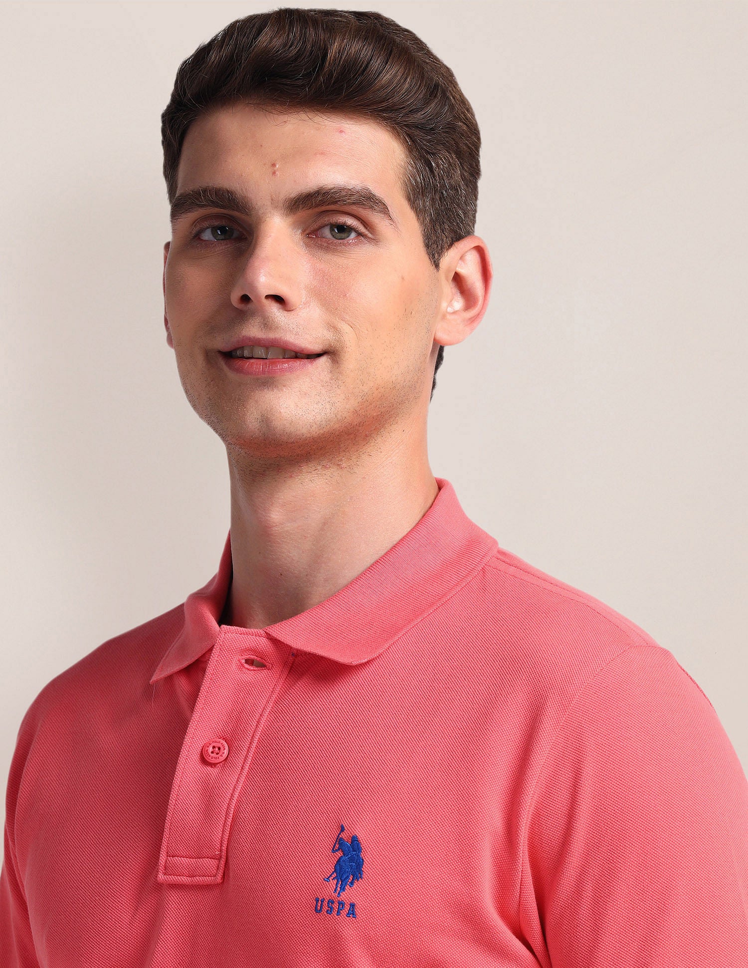Tipped Sleeve Hem Slim Polo Shirt - Image 7