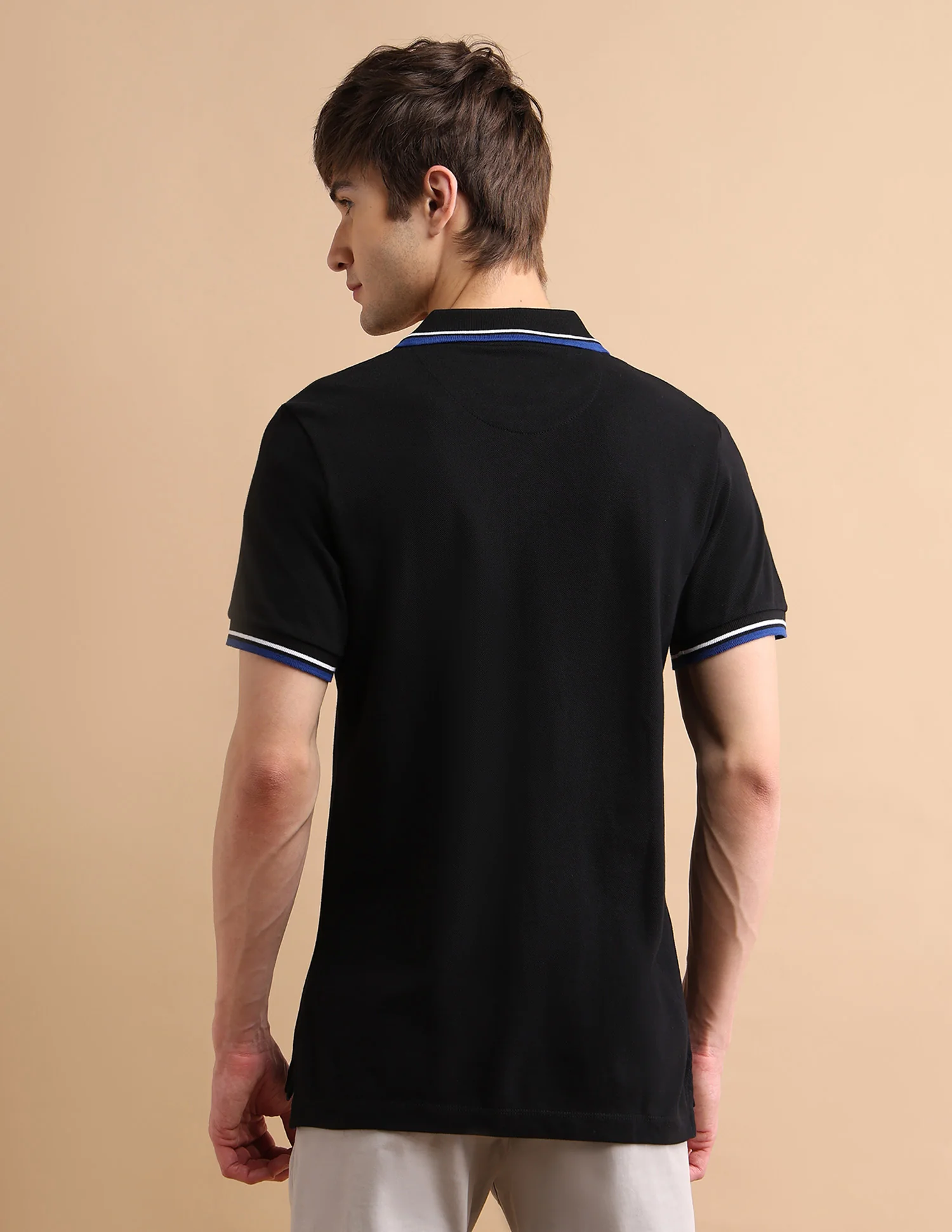 Tipped Zipper Polo Shirt - Image 5
