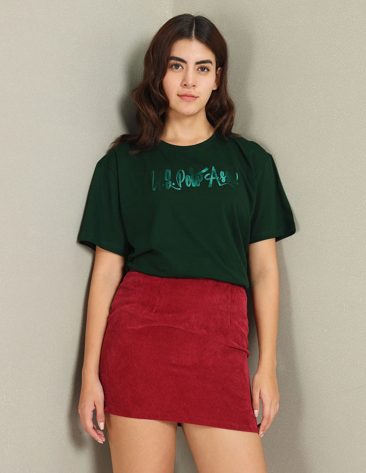 Tonal Logo Cotton Boyfriend T-Shirt