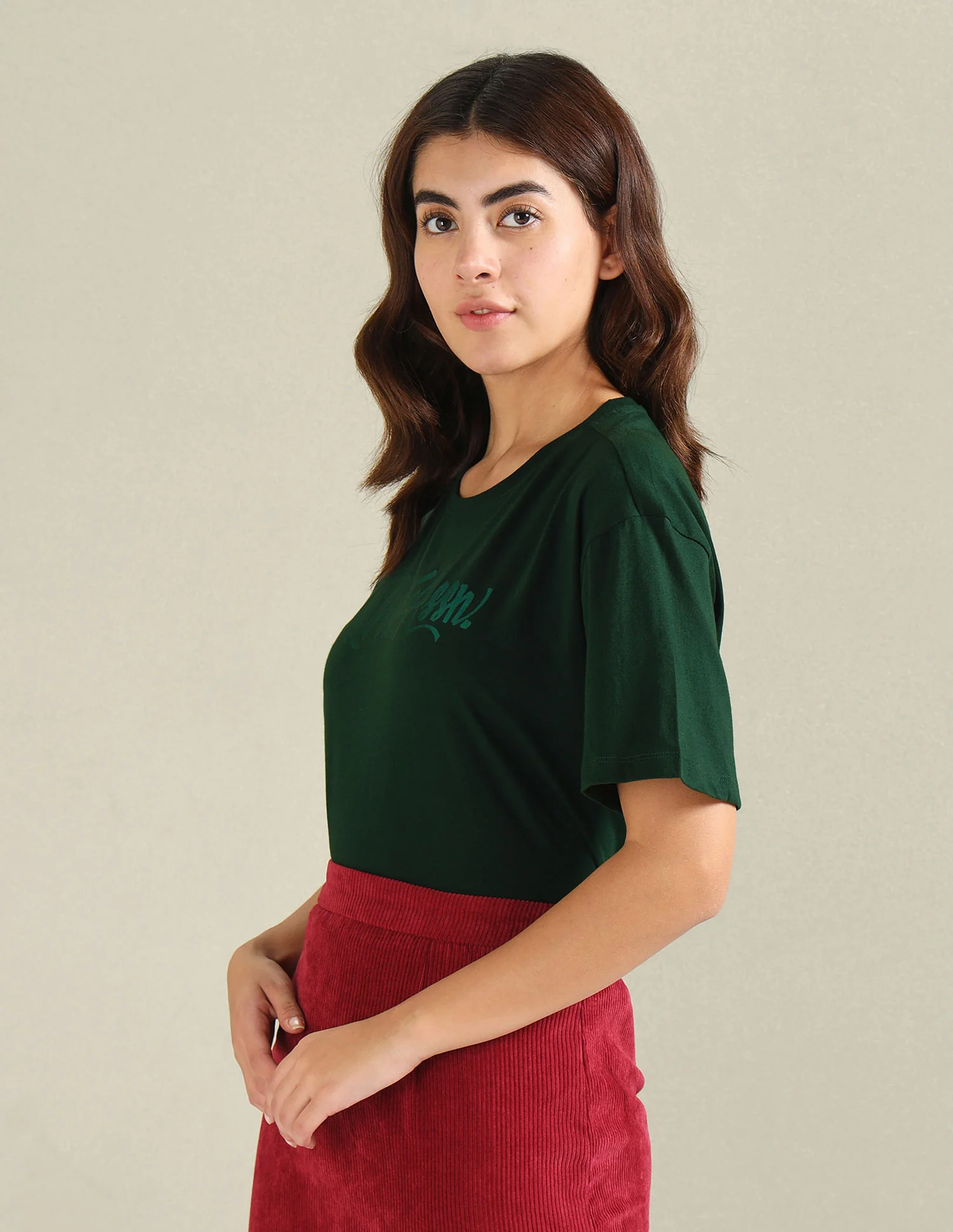 Tonal Logo Cotton Boyfriend T-Shirt - Image 4
