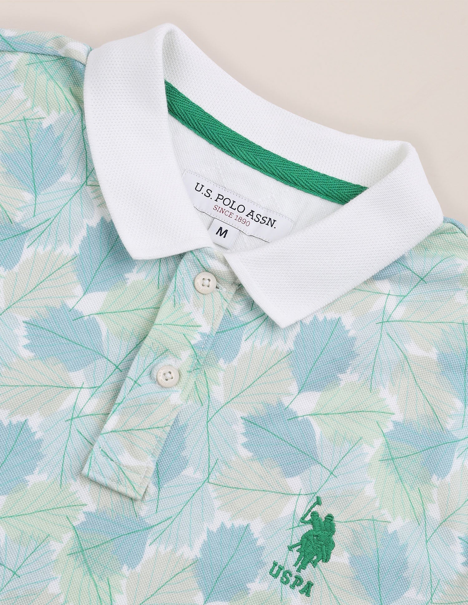 Tropical Print Slim Fit Polo Shirt - Image 2