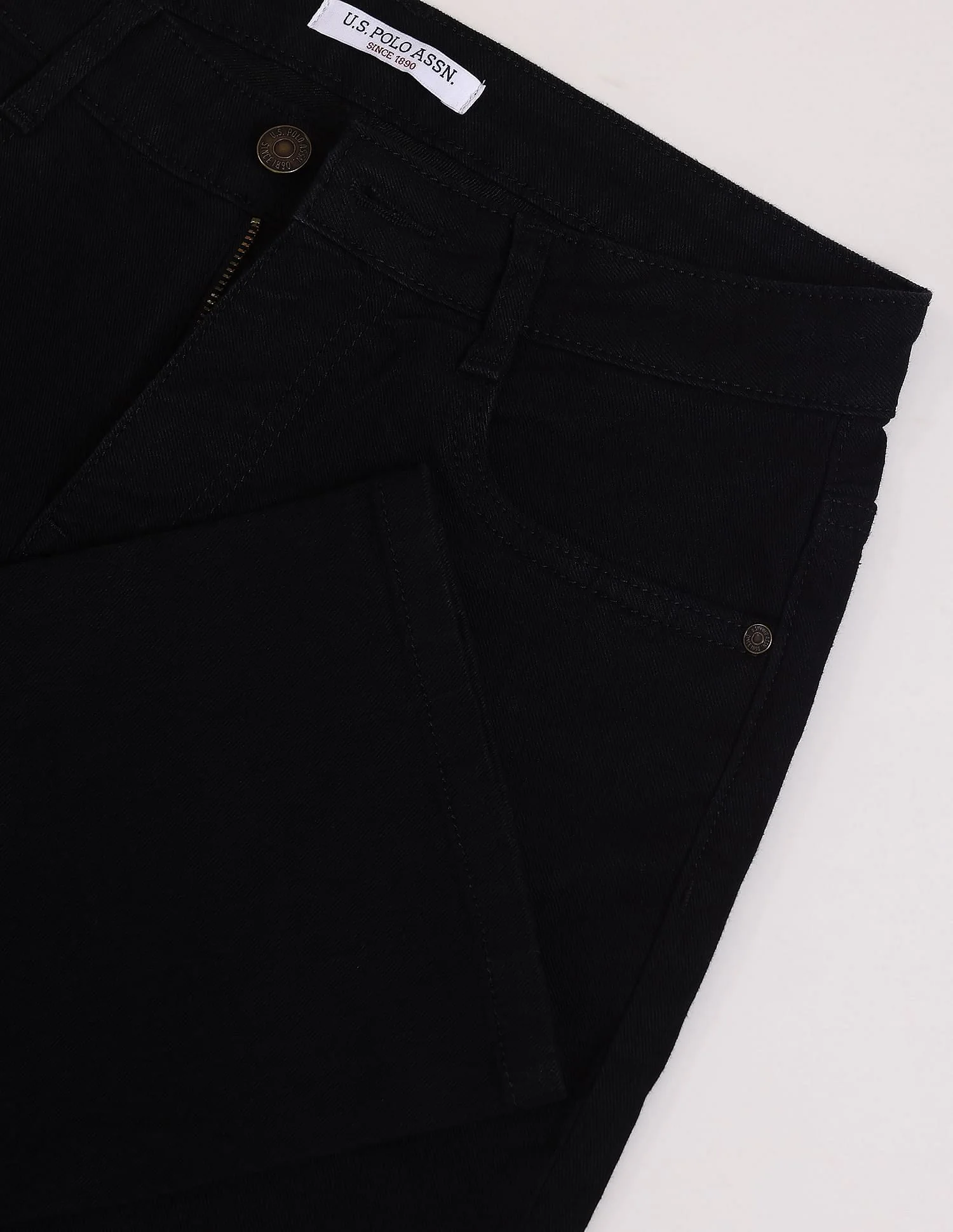 Twill Weave Straight Fit Jeans - Image 2