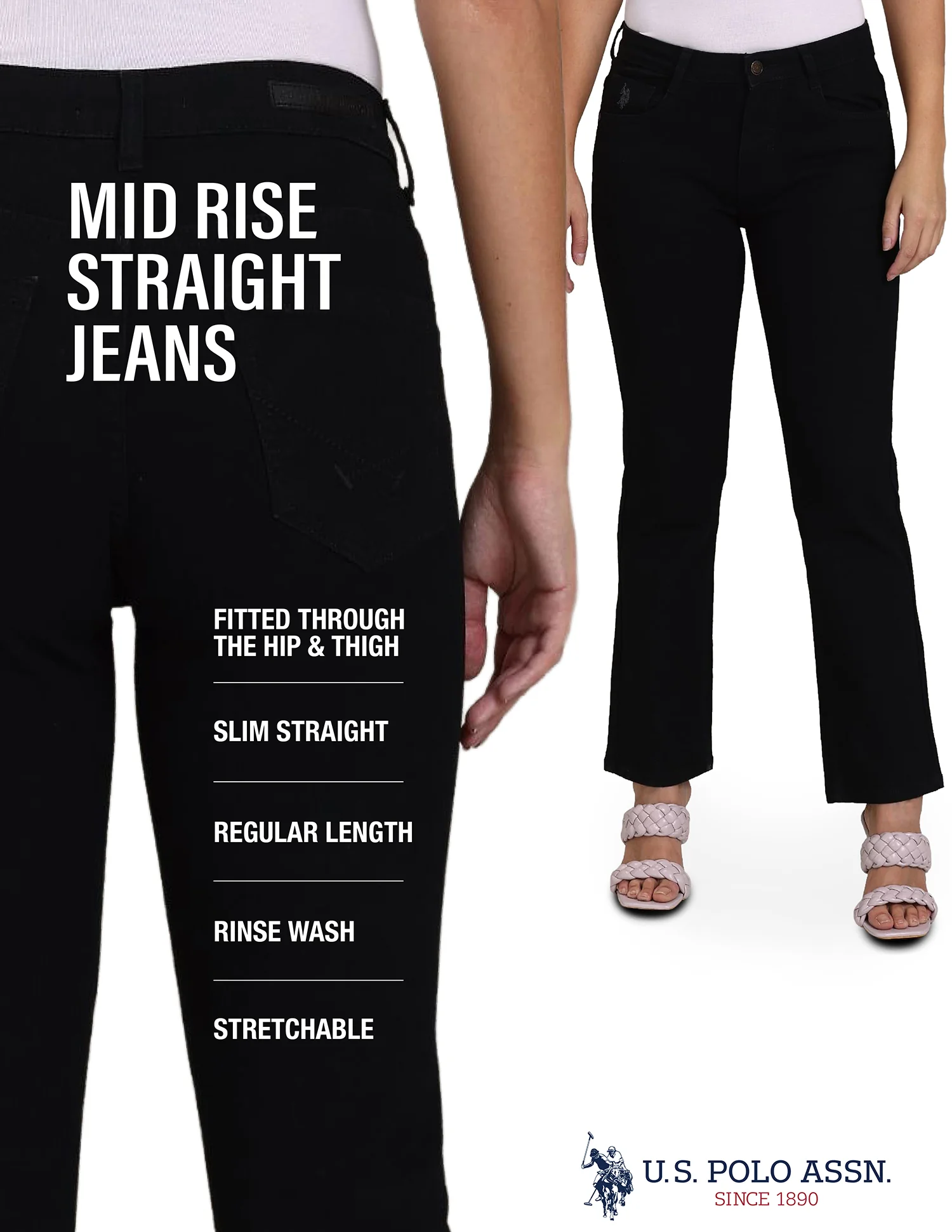 Twill Weave Straight Fit Jeans - Image 9