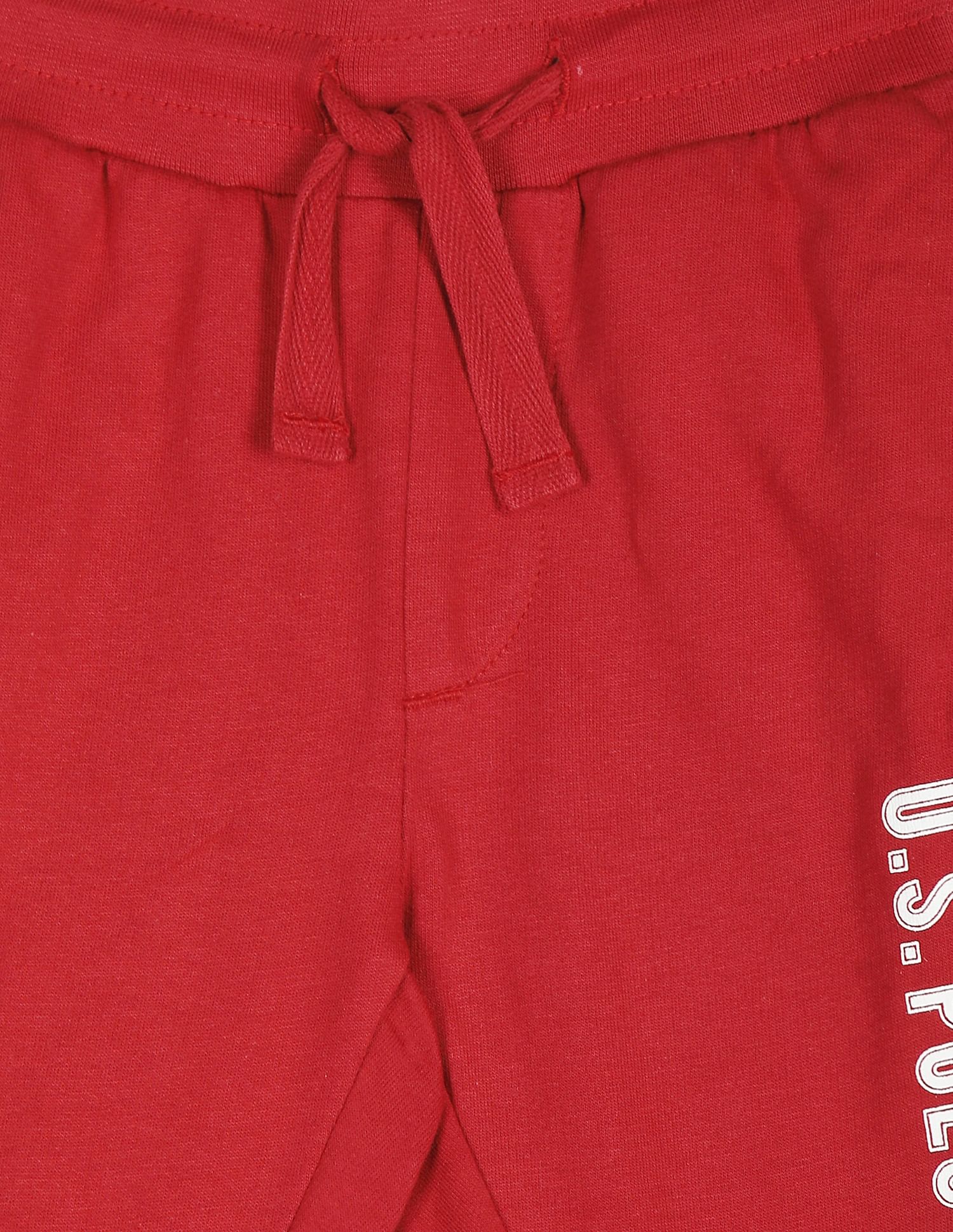 Typographic Print Cotton Joggers - Image 3