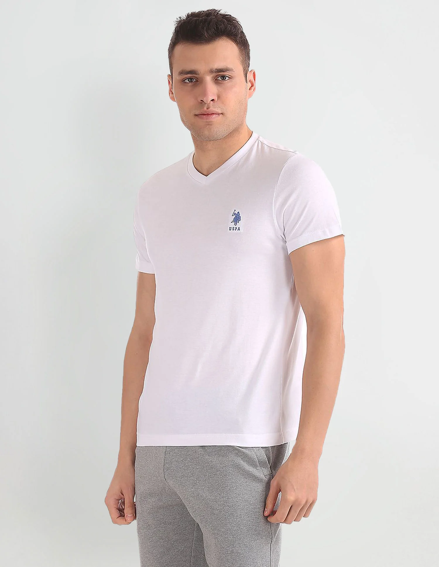 V-Neck Embroidered Logo I638 Lounge T-Shirt - Pack Of 1 - Image 3