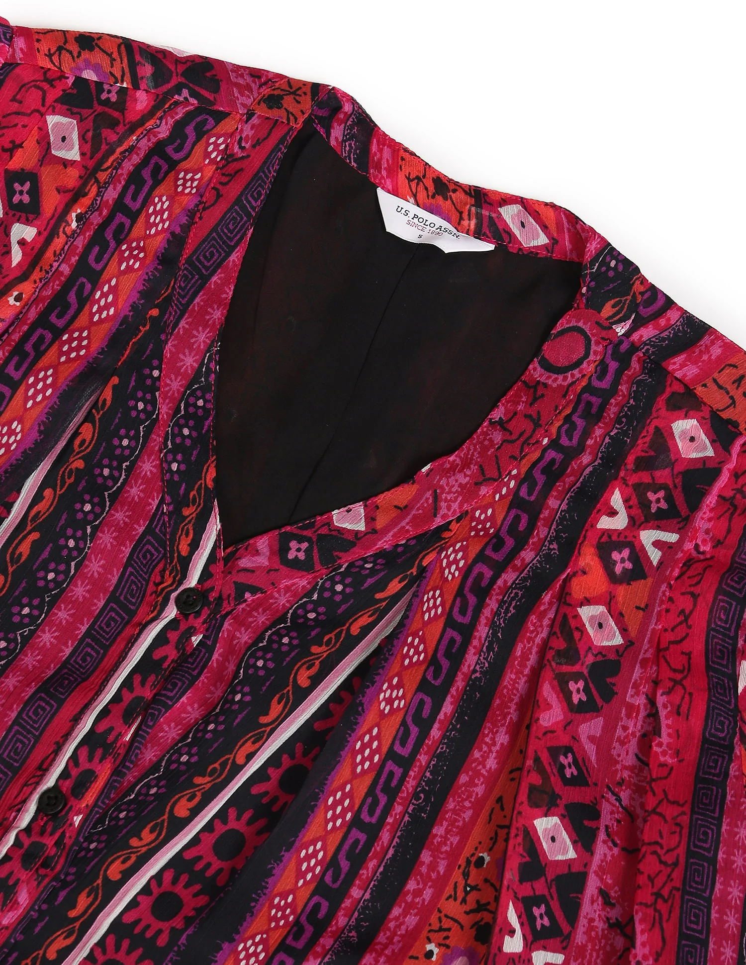 V-Neck Graphic Print Top - Image 2