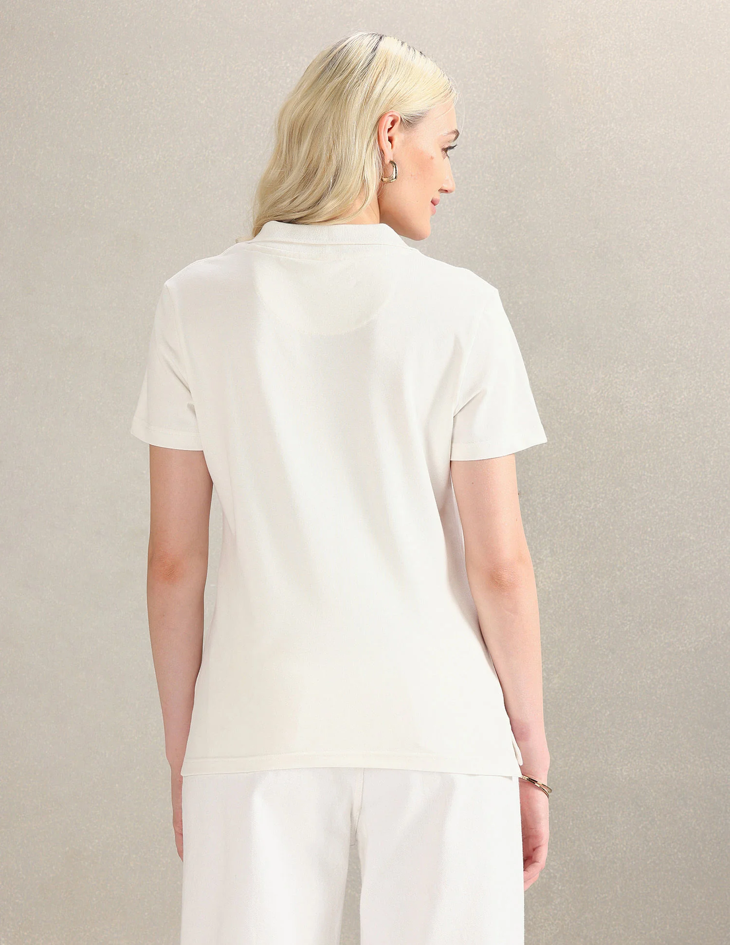 V-Neck Pique Polo Shirt - Image 5