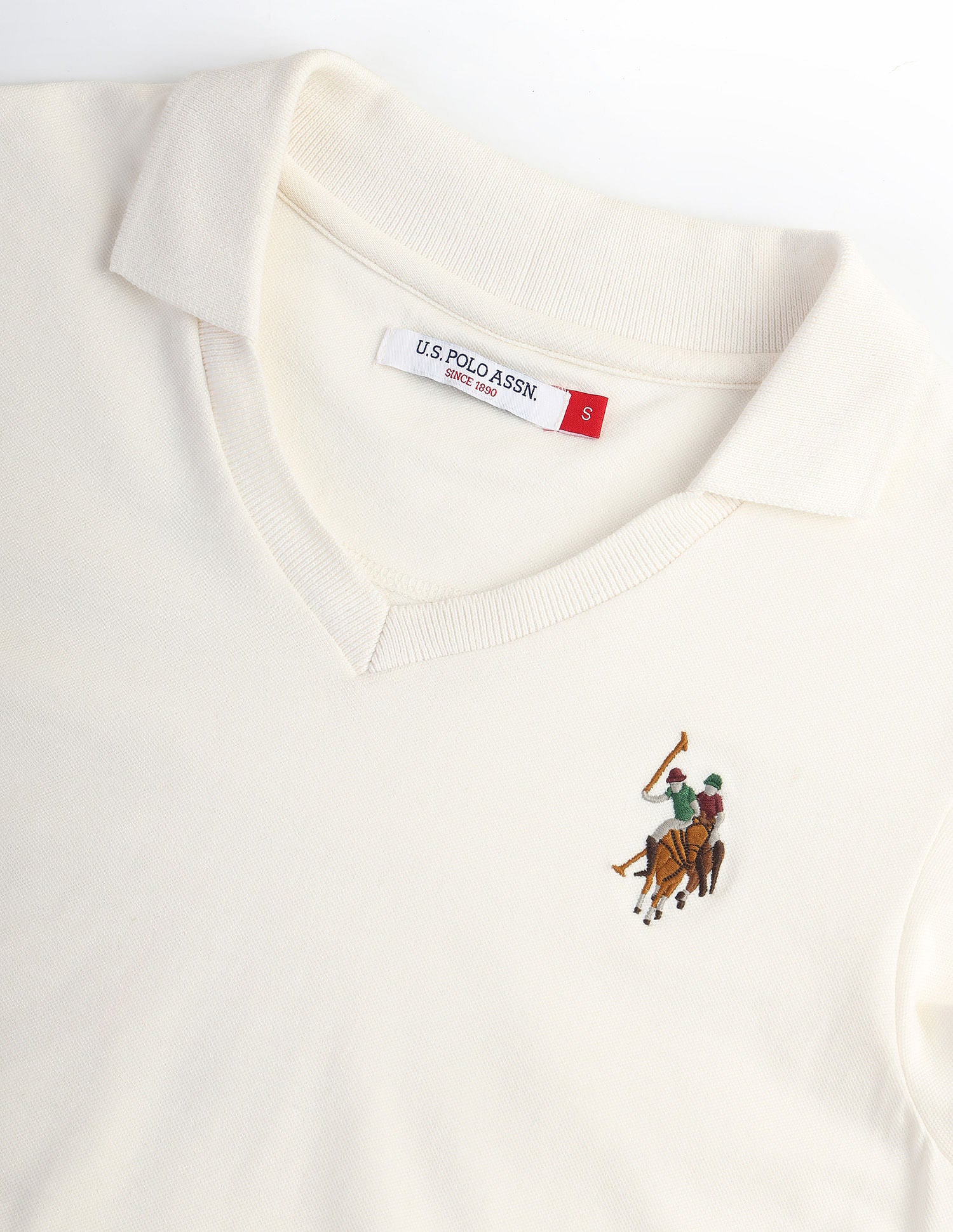 V-Neck Pique Polo Shirt - Image 8