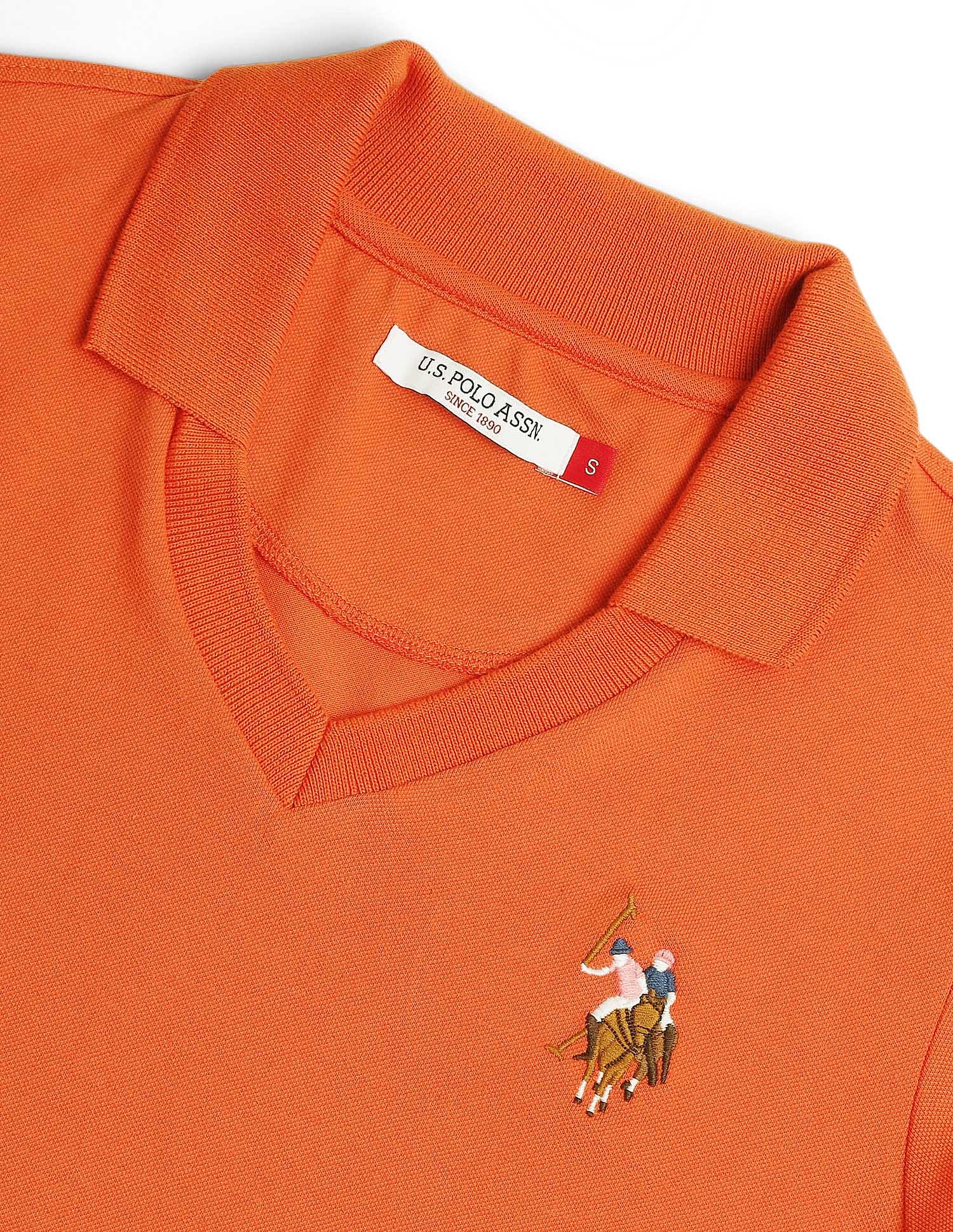 V-Neck Pique Polo Shirt - Image 2