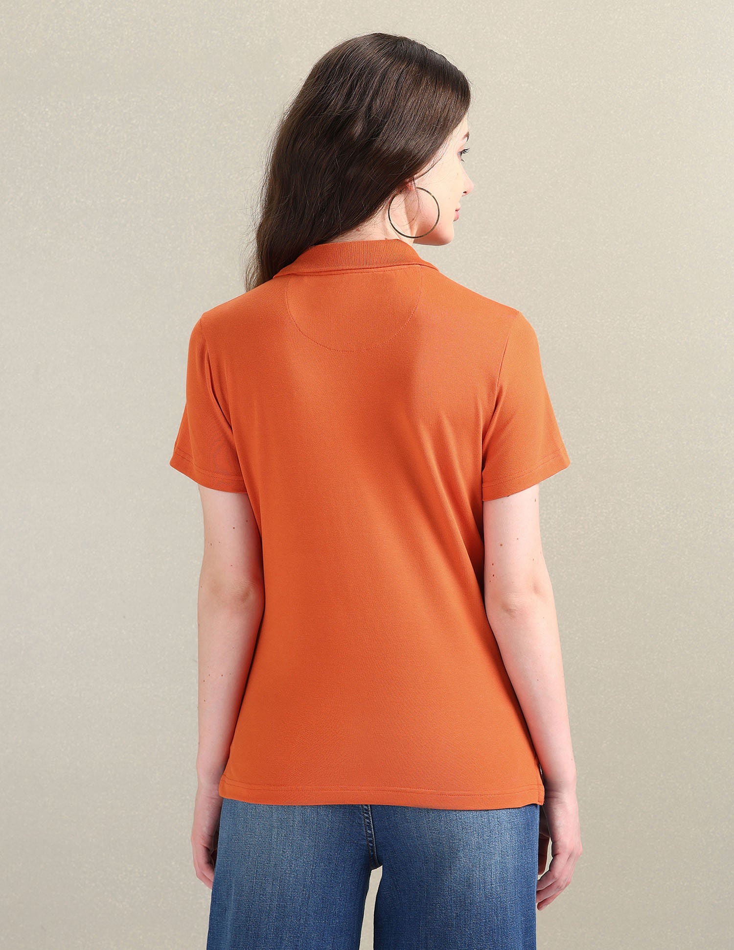 V-Neck Pique Polo Shirt - Image 5