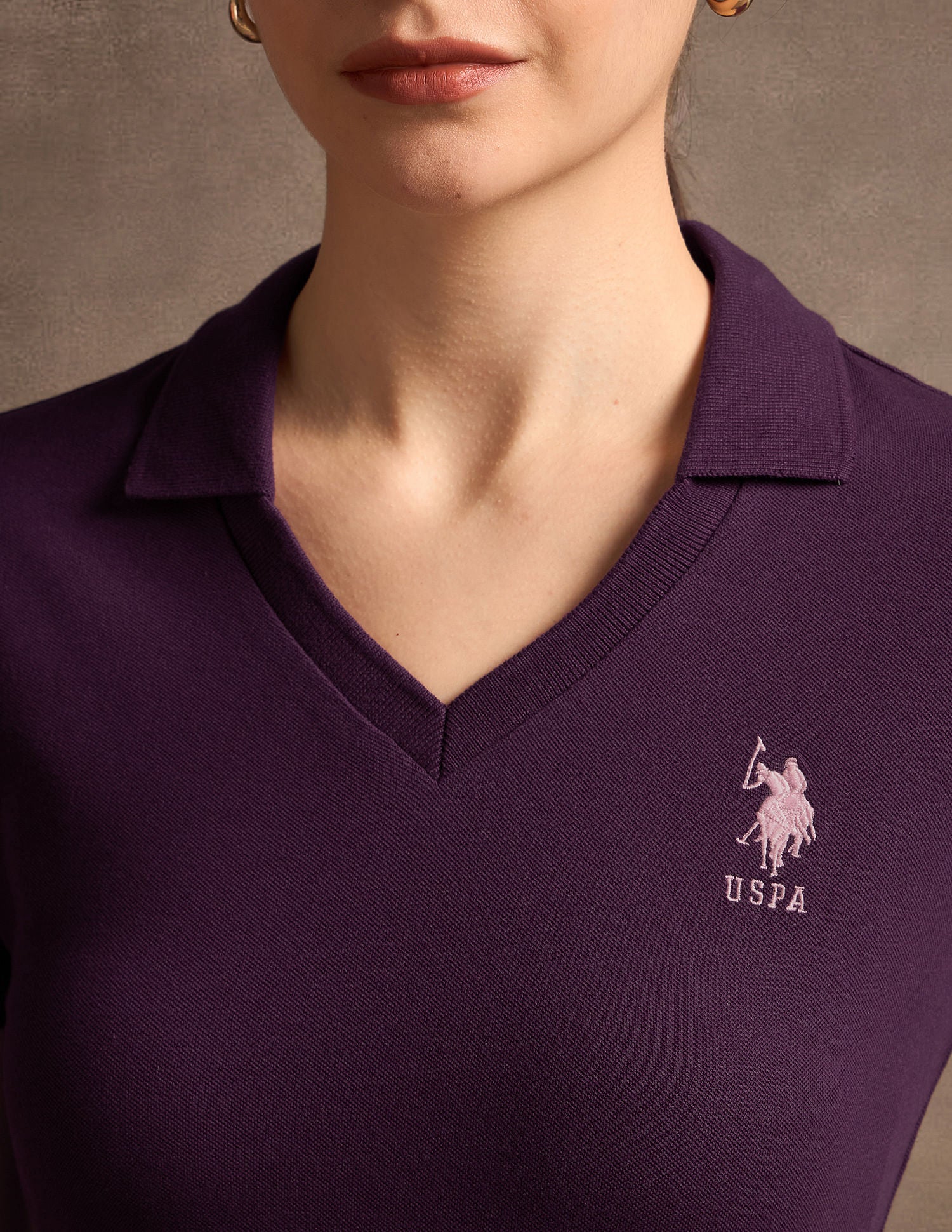 V-Neck Polo Collar Polo Shirt - Image 7
