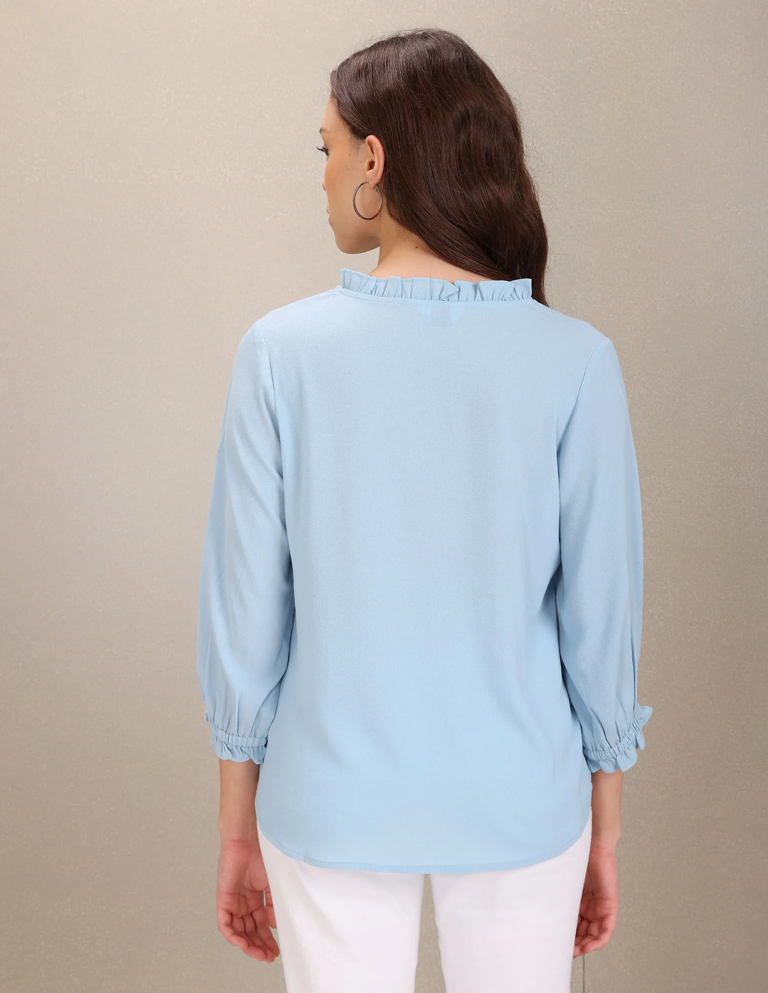 V-Neck Solid Top - Image 5