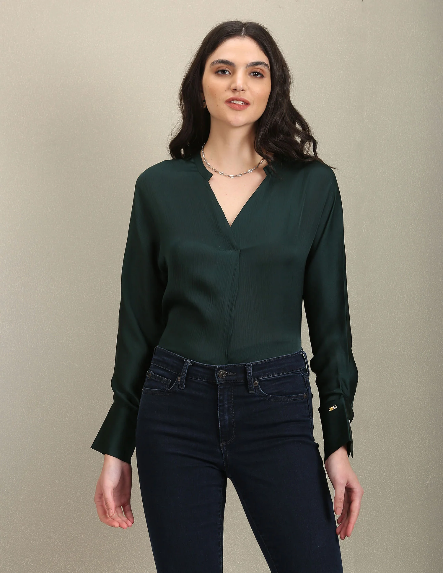 V-Neck Solid Top - Image 6