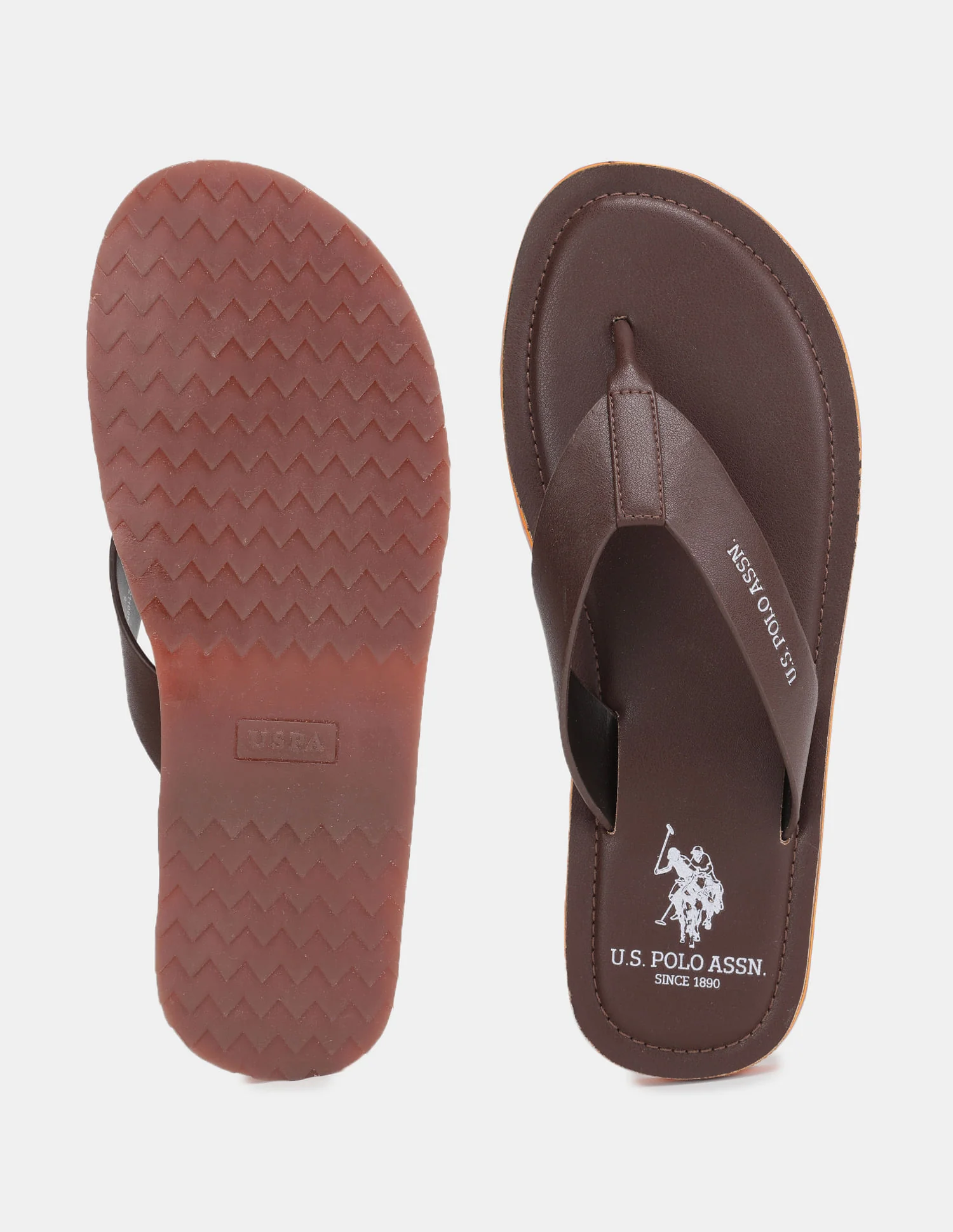 V-Strap Brand Print Aldan Flip Flops - Image 5