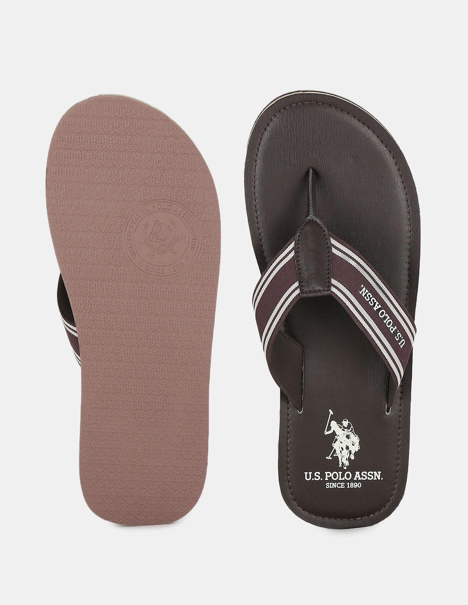 V-Strap Brand Print Non-Skid Ricard Flip Flops - Image 4