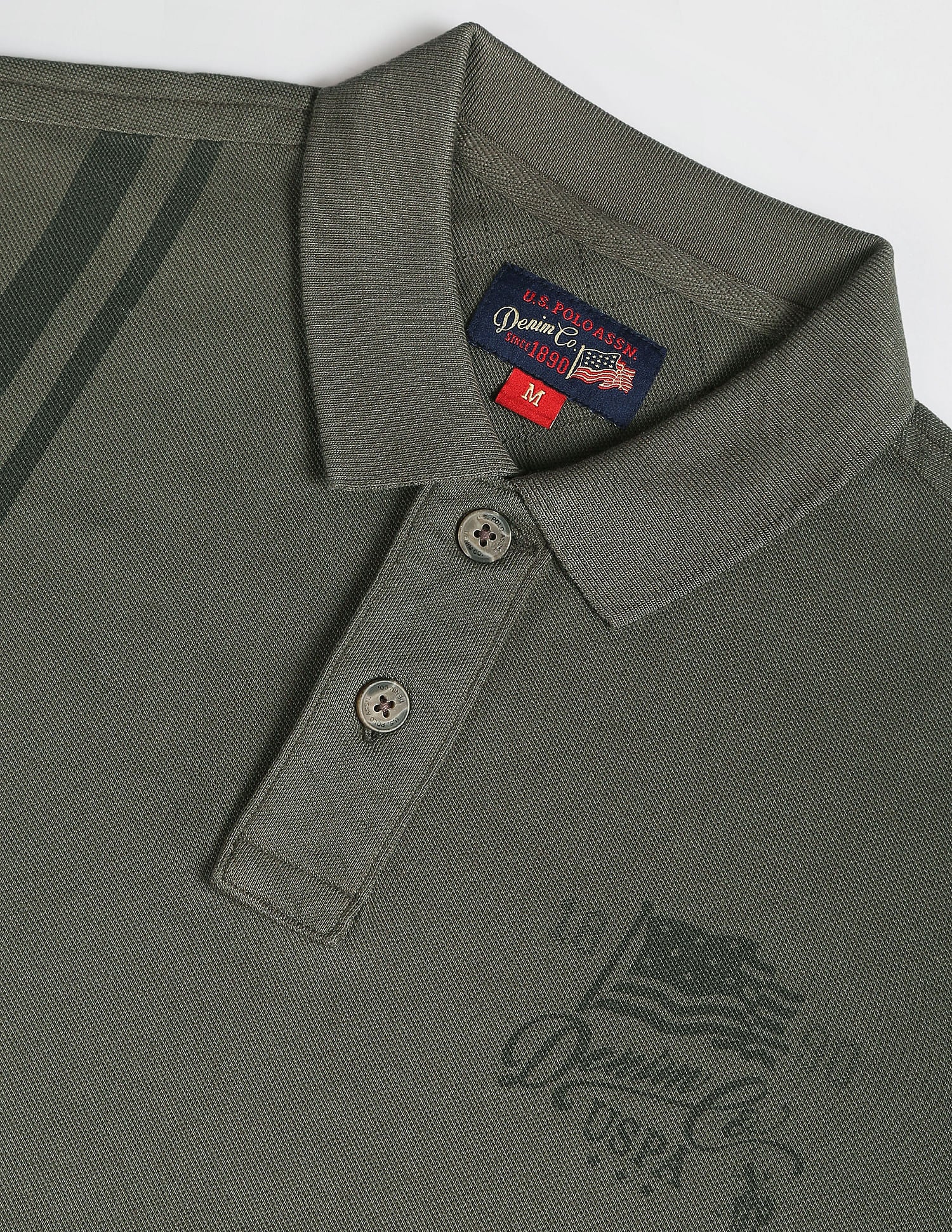 Vertical Stripe Cotton Polo Shirt - Image 2