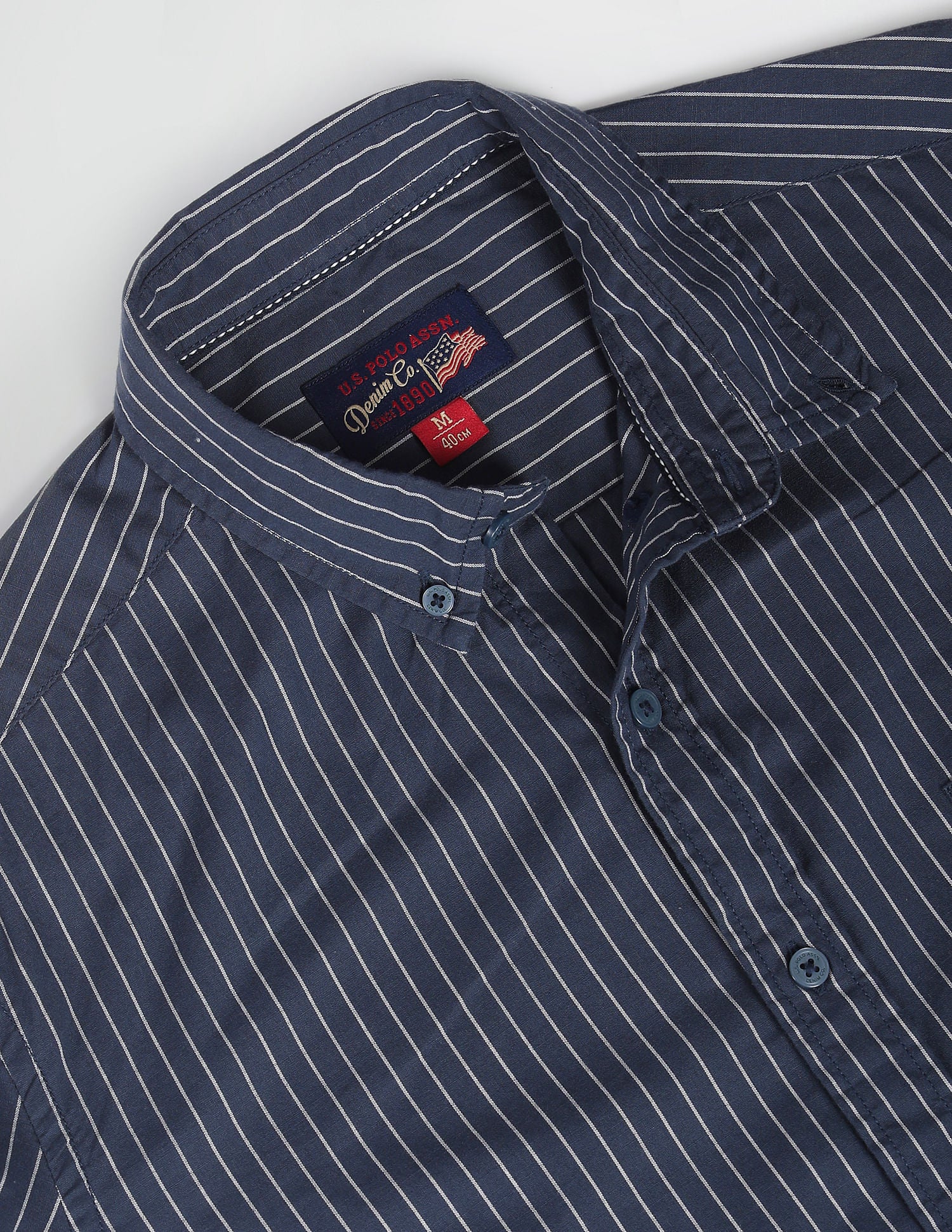 Vertical Stripe Cotton Shirt - Image 2