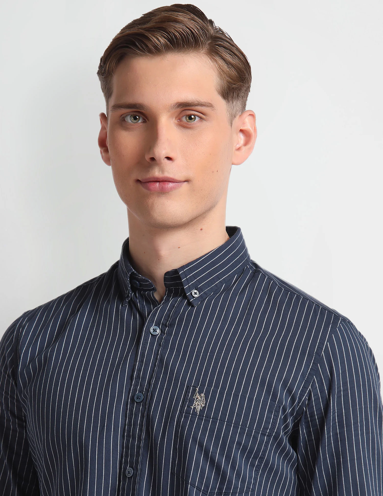 Vertical Stripe Cotton Shirt - Image 7