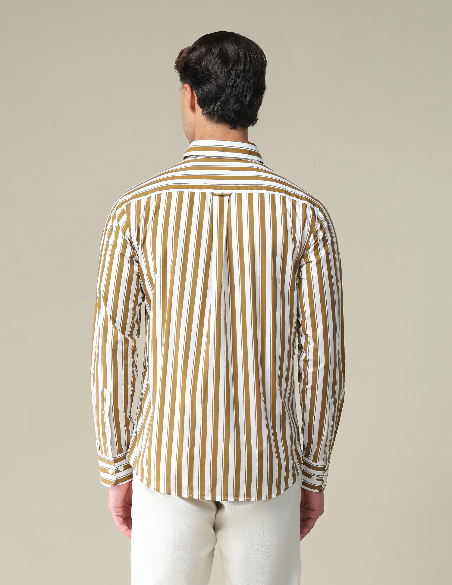 Vertical Stripe Cotton Shirt - Image 5