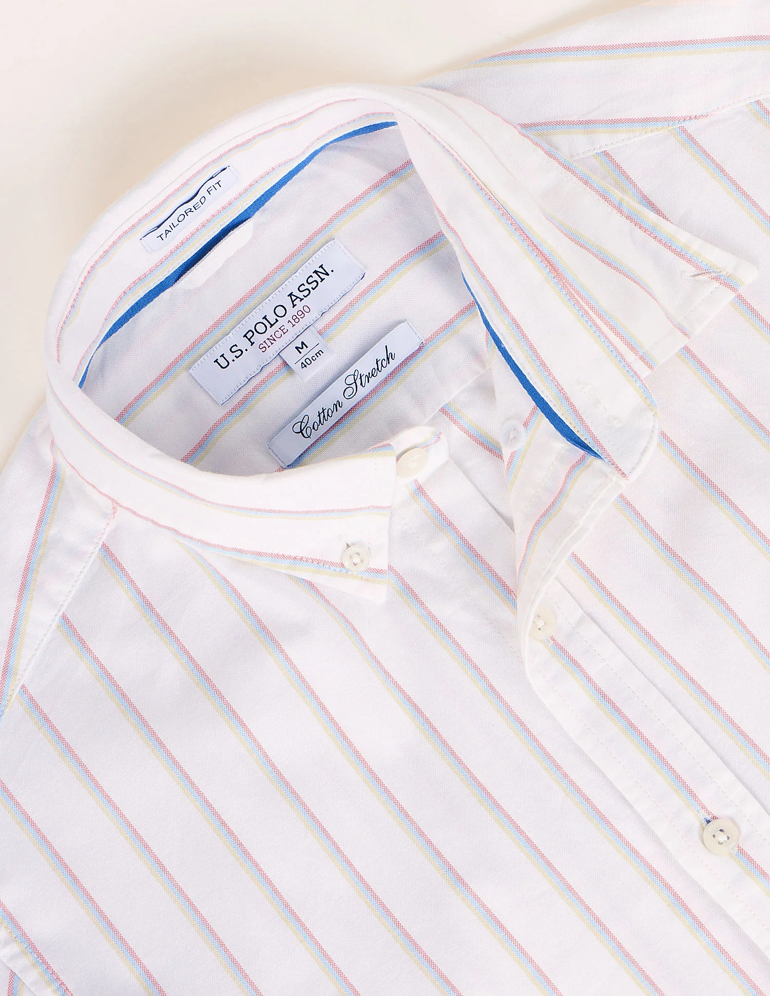 Vertical Stripe Cotton Stretch Shirt - Image 2