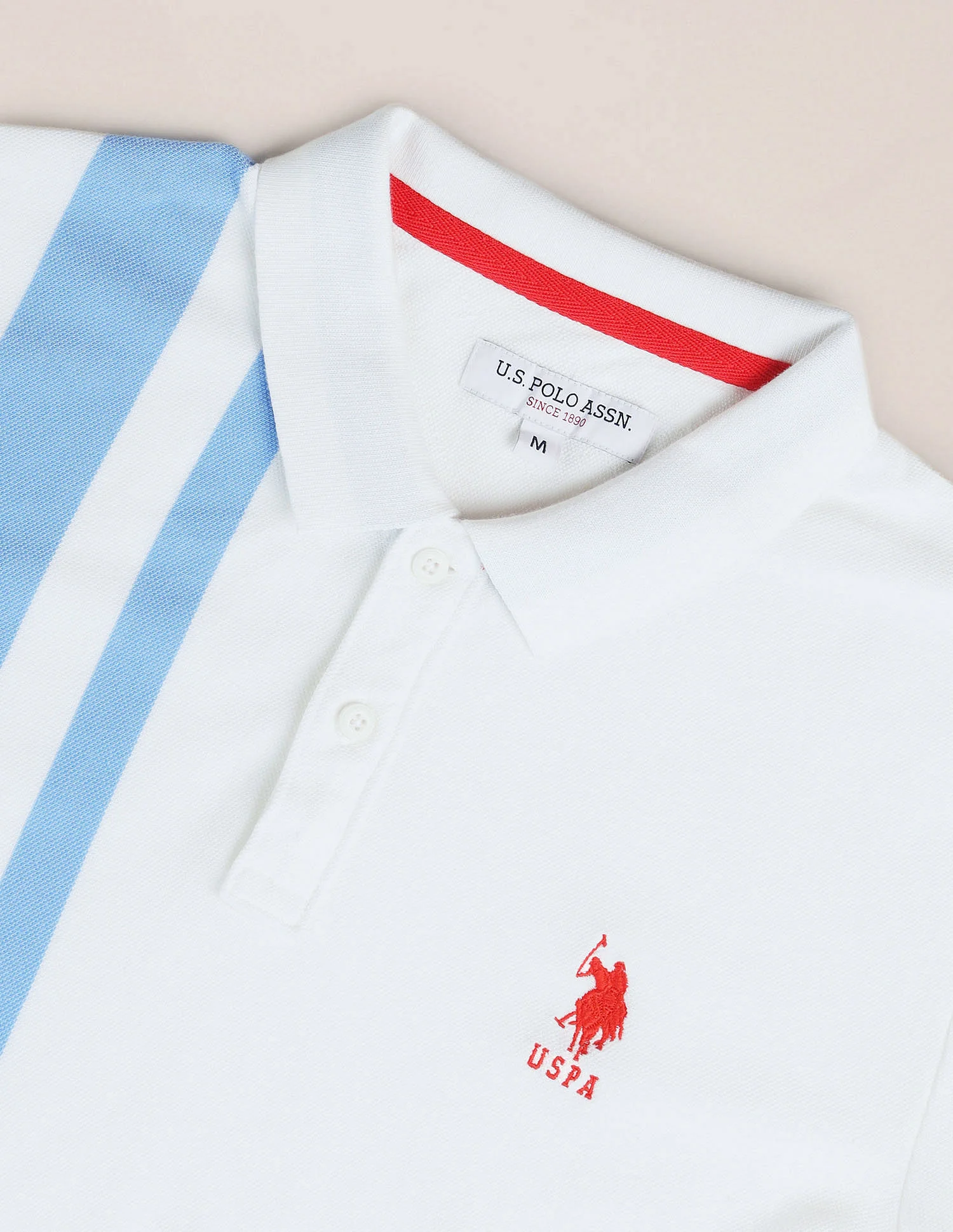 Vertical Stripe Logo Polo Shirt - Image 2