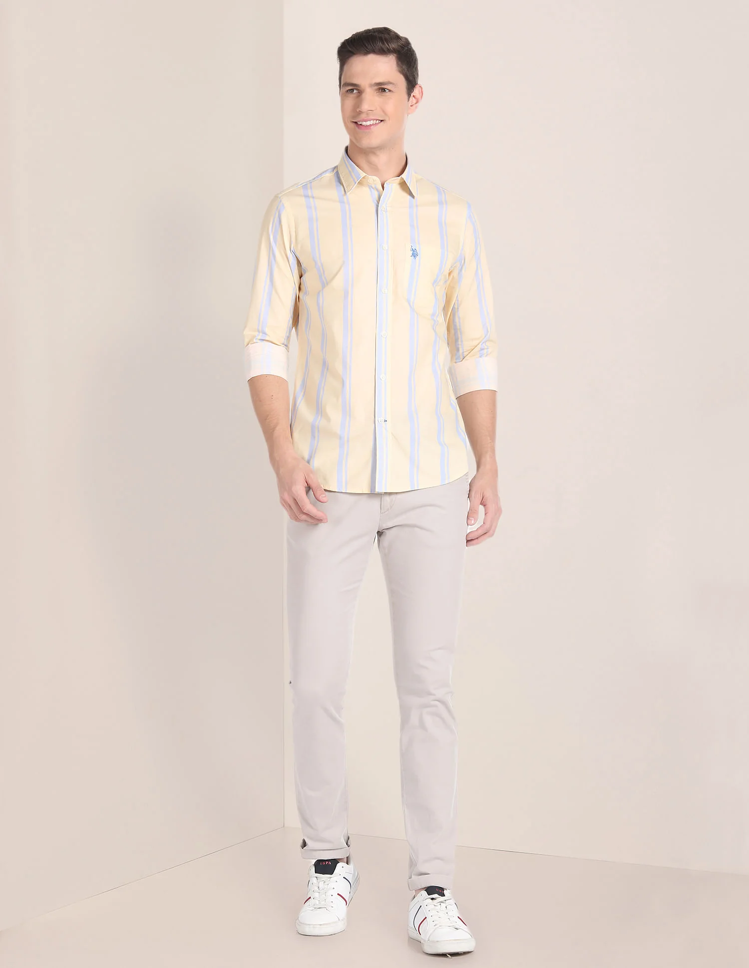 Vertical Stripe Oxford Shirt - Image 3